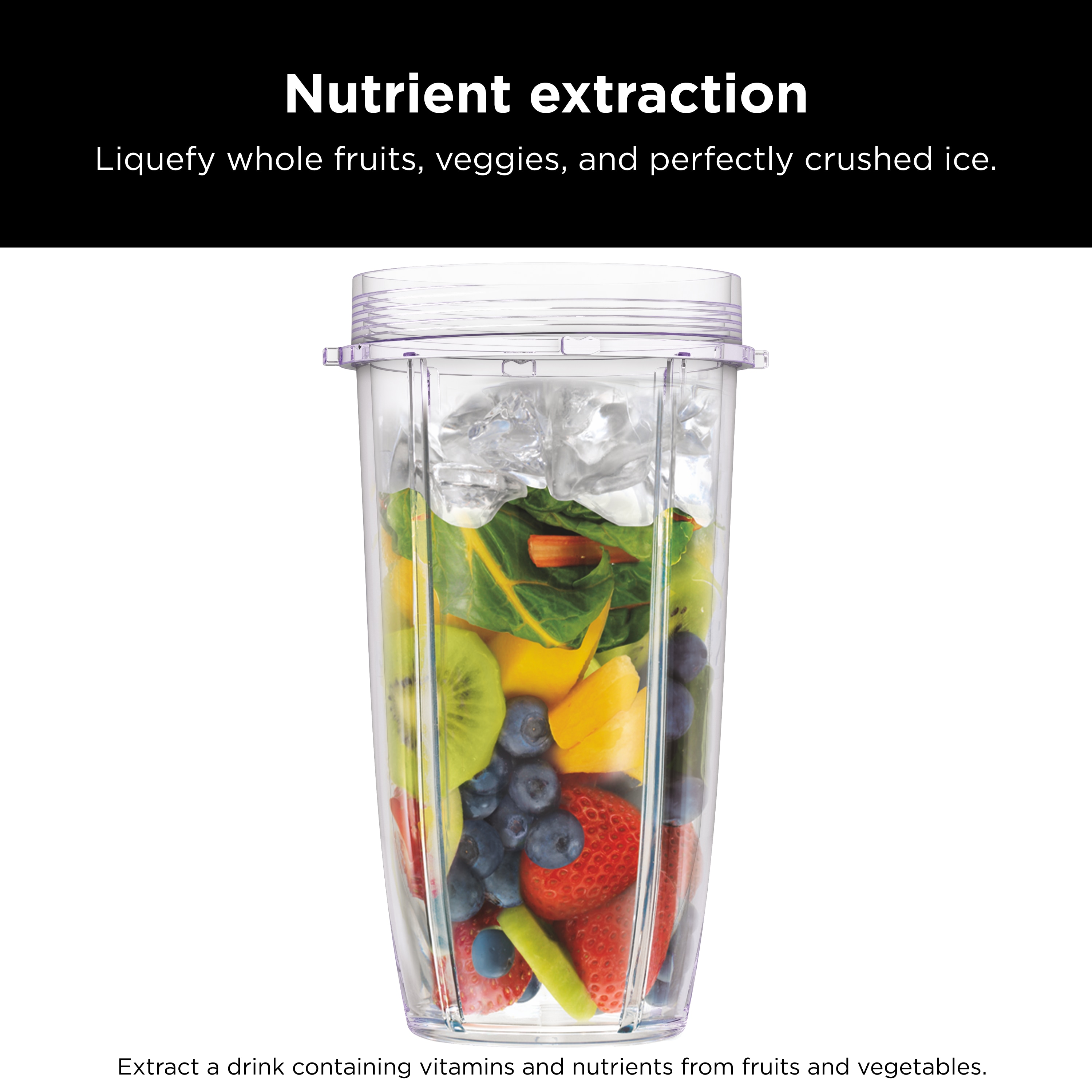 Licuadora Ninja Nutri-Blender Pro con Auto-iQ, Licuadora Personal de 24 oz y 2 velocidades en color Plata Nube BN401