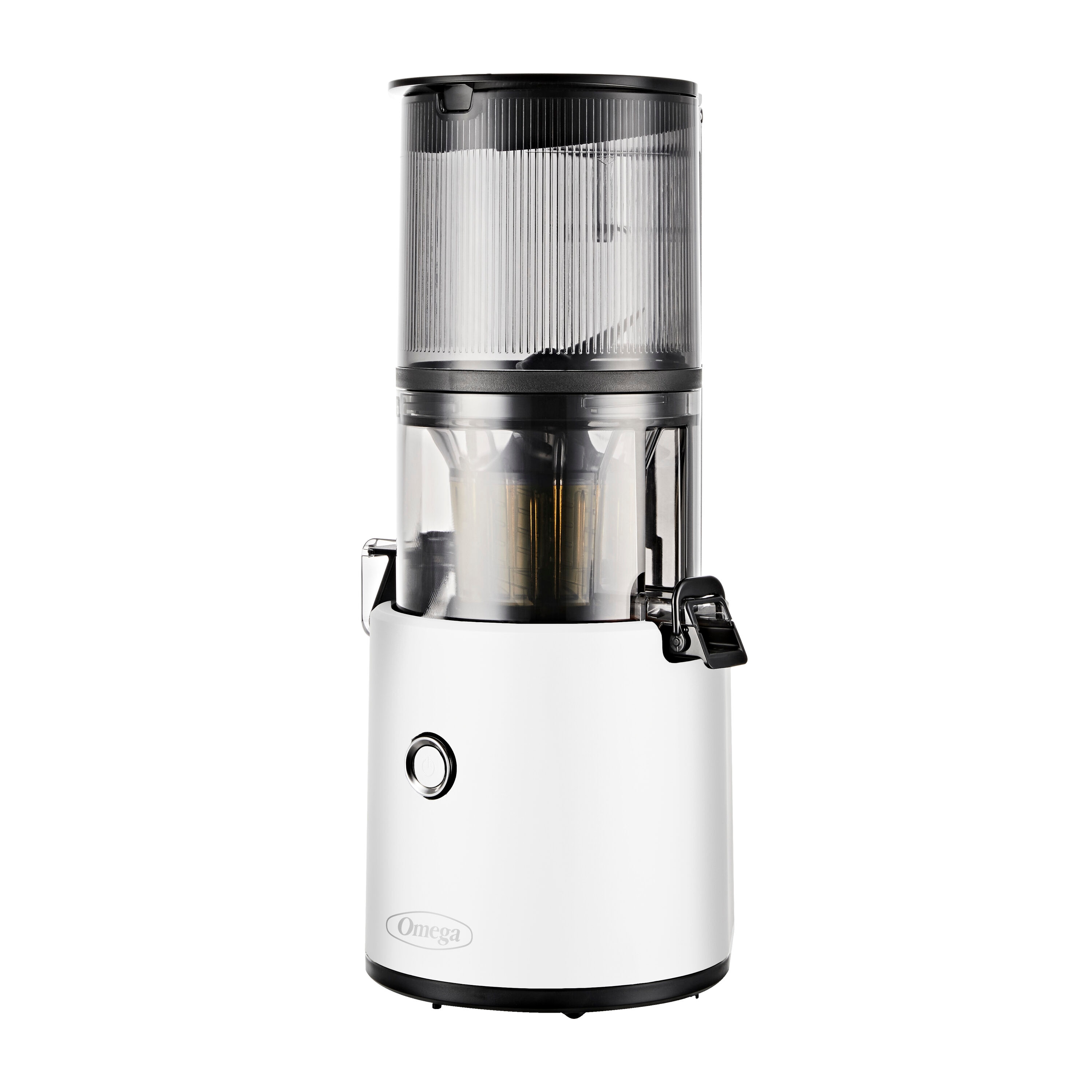 Extractor de jugo OMEGA de 64 onzas con bandeja de pulpa removible (Blanco) JC2022WHT11