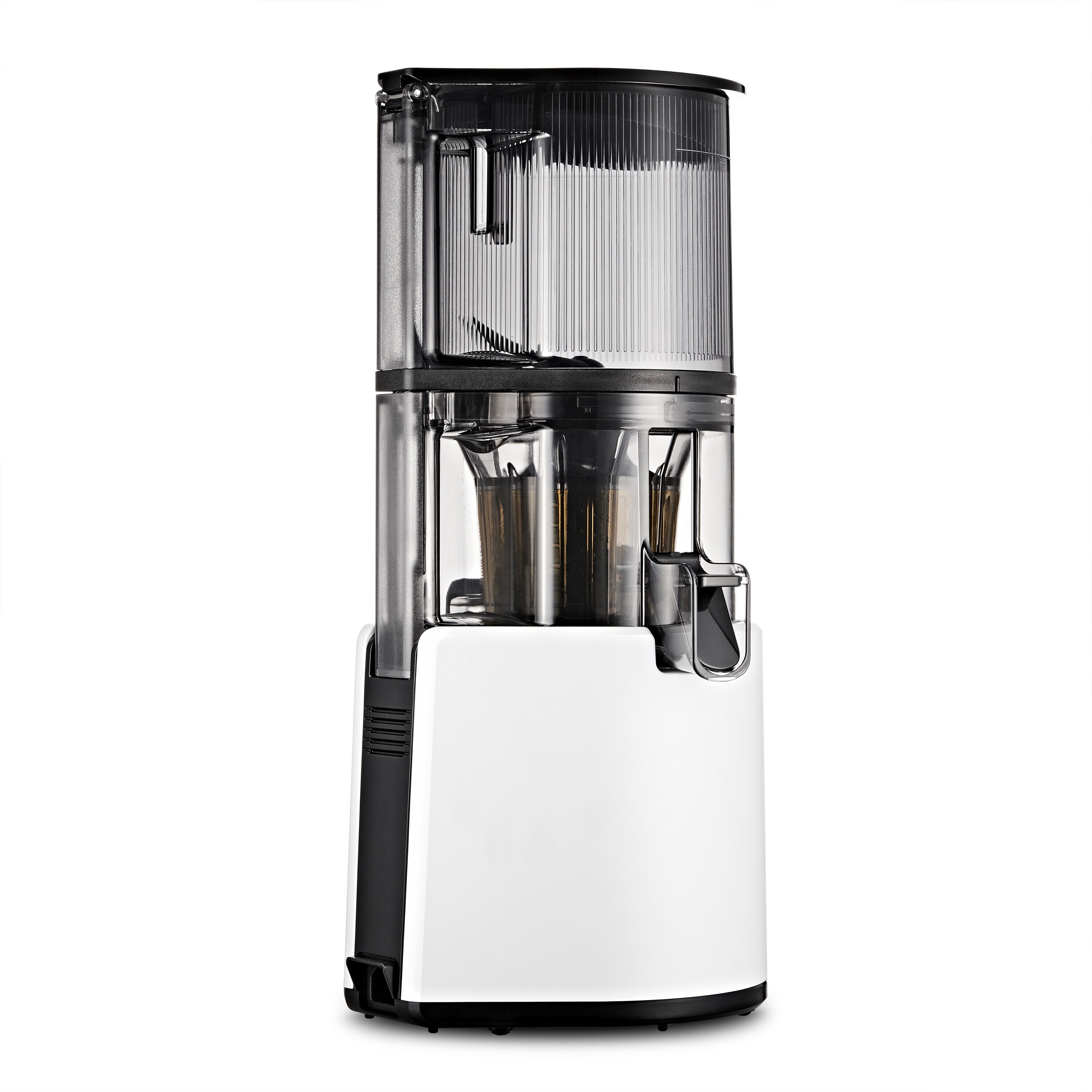 Extractor de jugo OMEGA de 64 onzas con bandeja de pulpa removible (Blanco) JC2022WHT11