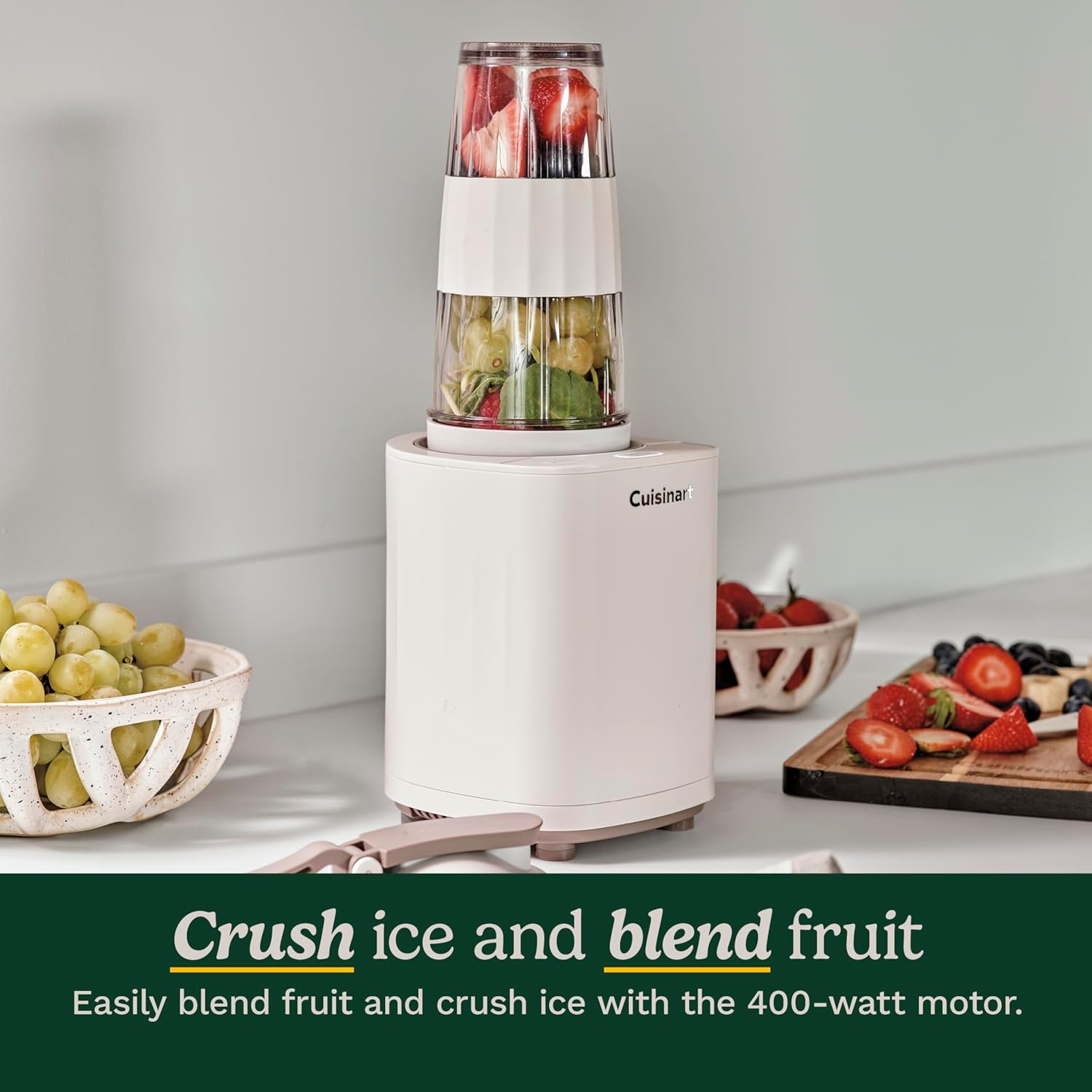 Licuadora personal de 24 onzas de 1 velocidad (Trufa) CPB-7TR de Cuisinart