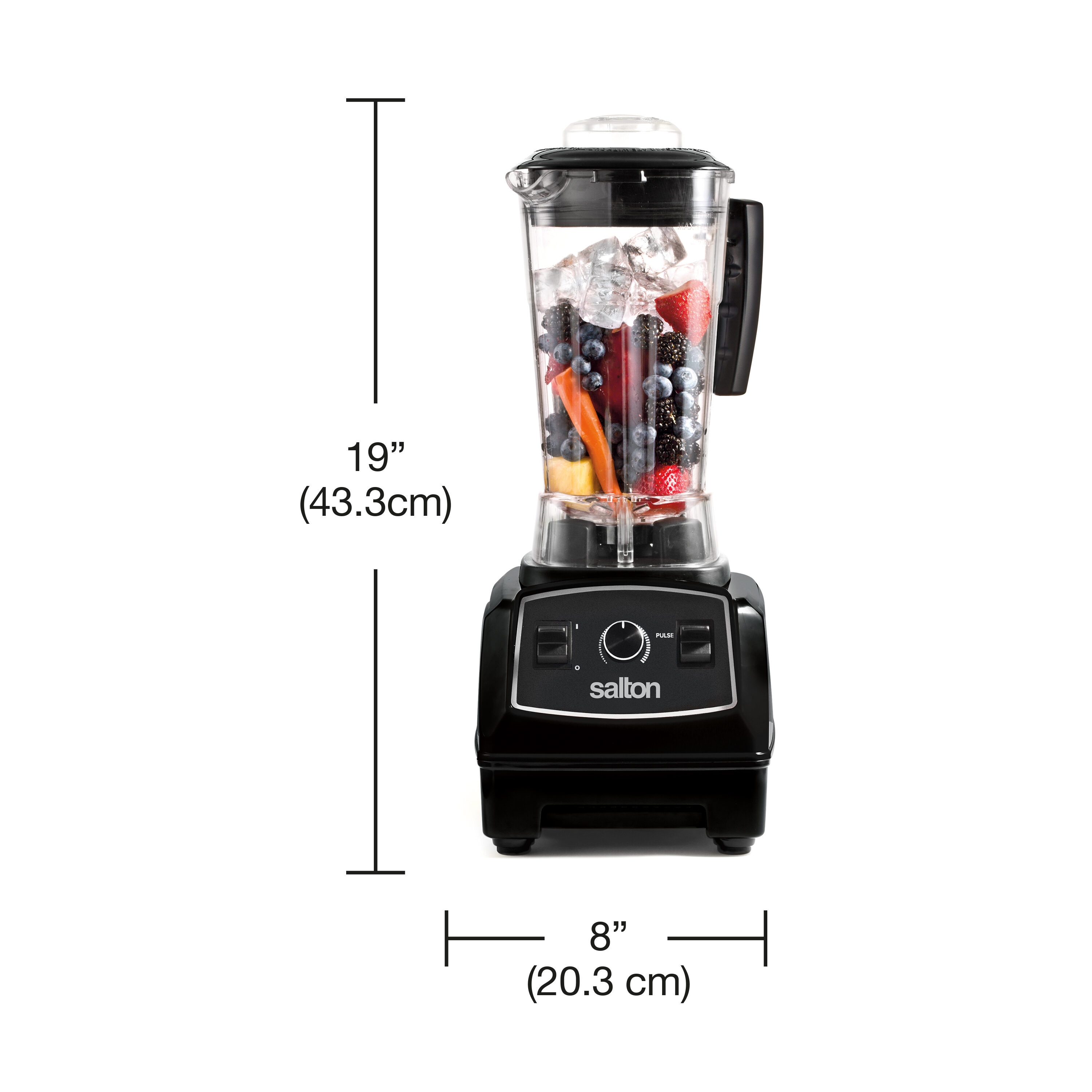 Licuadora de Mostrador de 50 Velocidades de 67.6 oz de Salton (Negro) BL1486BLBT