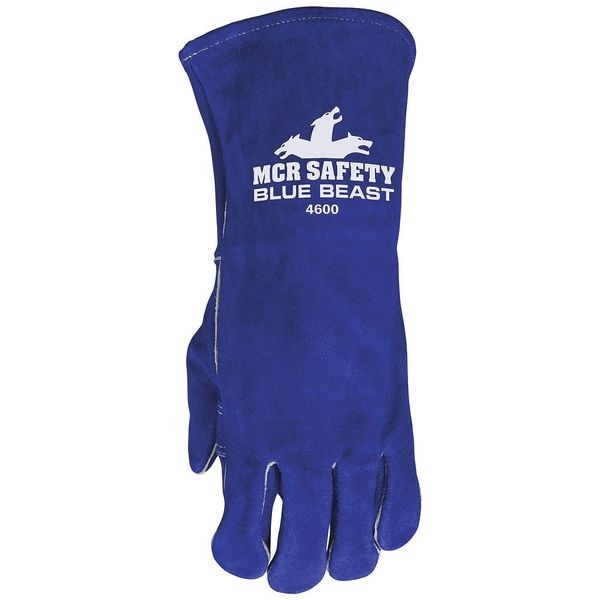 Guante de soldadura de mano izquierda solo Mcr Safety Stick, palma de cuero de vaca, XL - 4600LH