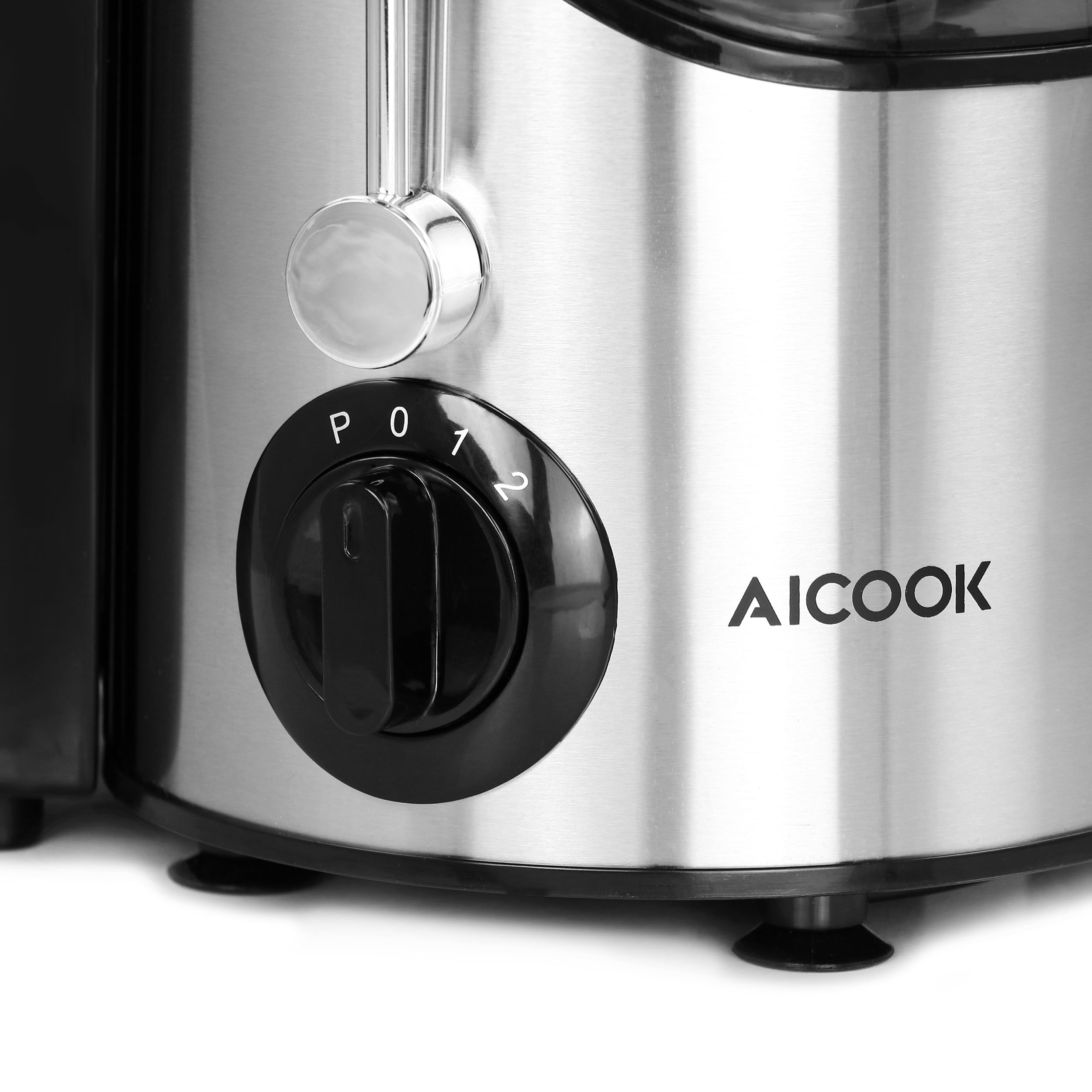 Extractor de jugo de 13.6 onzas Aicook con bandeja de pulpa removible (plateado)