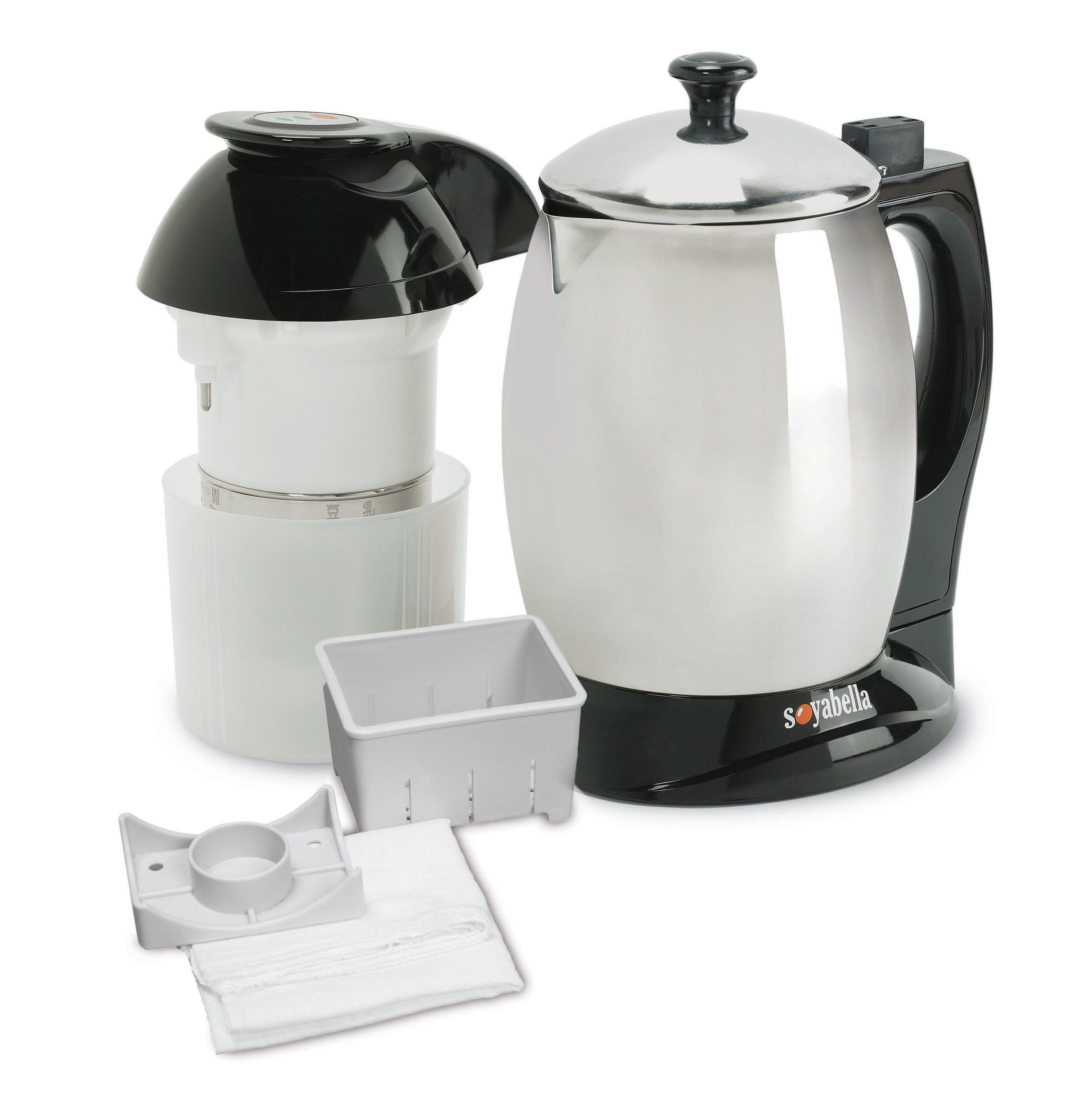 Combinación de licuadora y procesador de alimentos 1 velocidad de 44 oz de Tribest Soyabella (Acero Inoxidable, Negro) SB-132-B