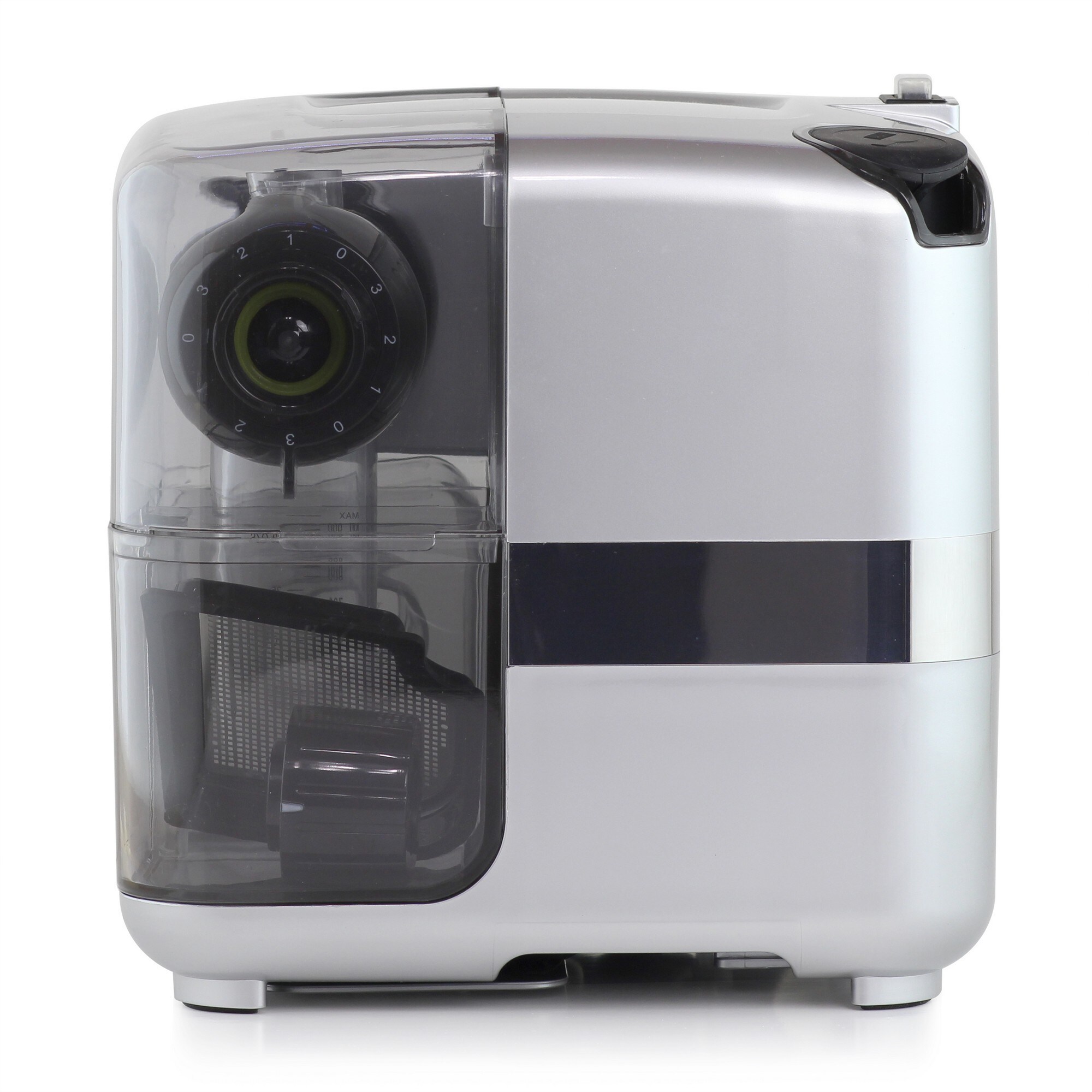 Extractor de jugos OMEGA de 16 onzas con bandeja de pulpa removible (plata) JCUBE500SV