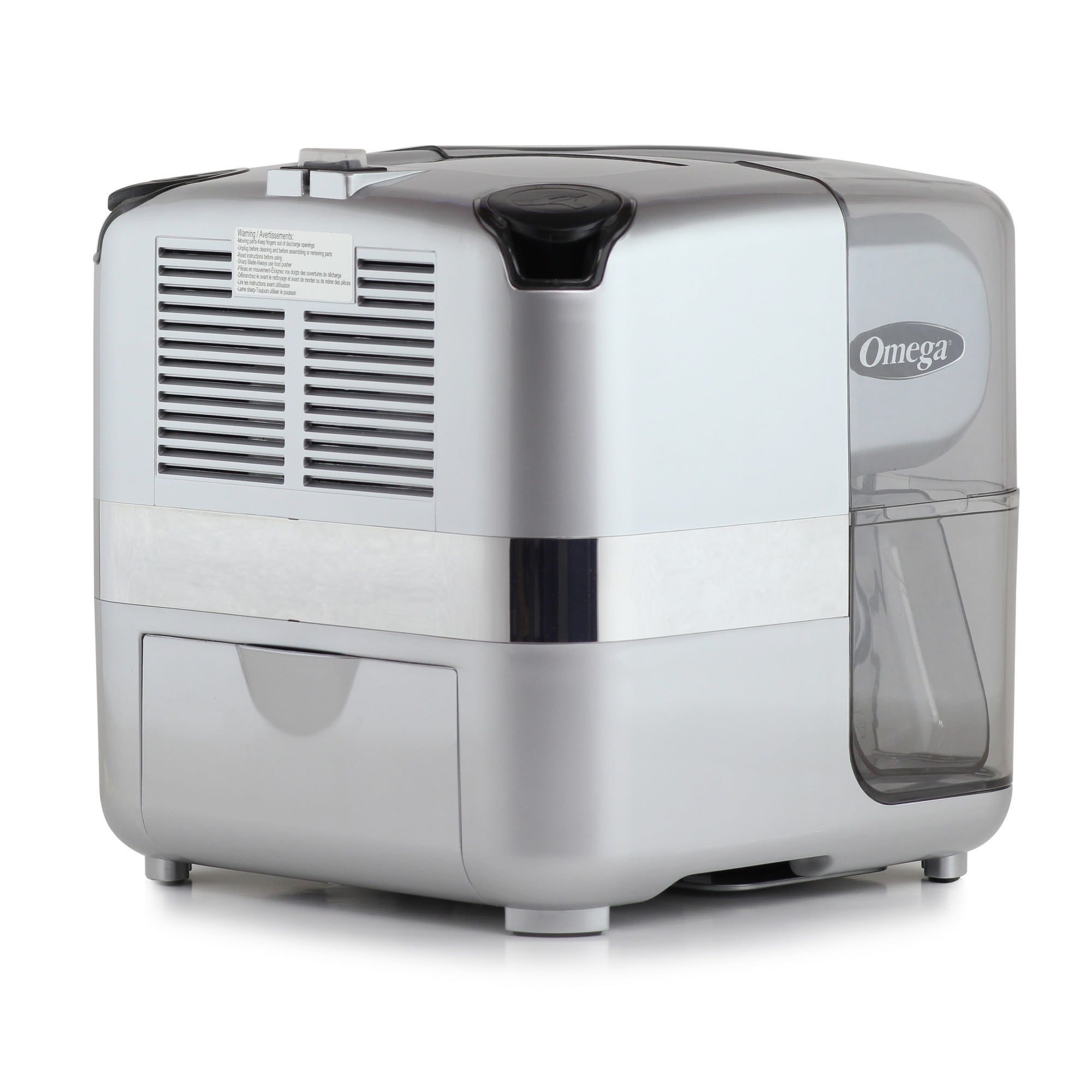 Extractor de jugos OMEGA de 16 onzas con bandeja de pulpa removible (plata) JCUBE500SV