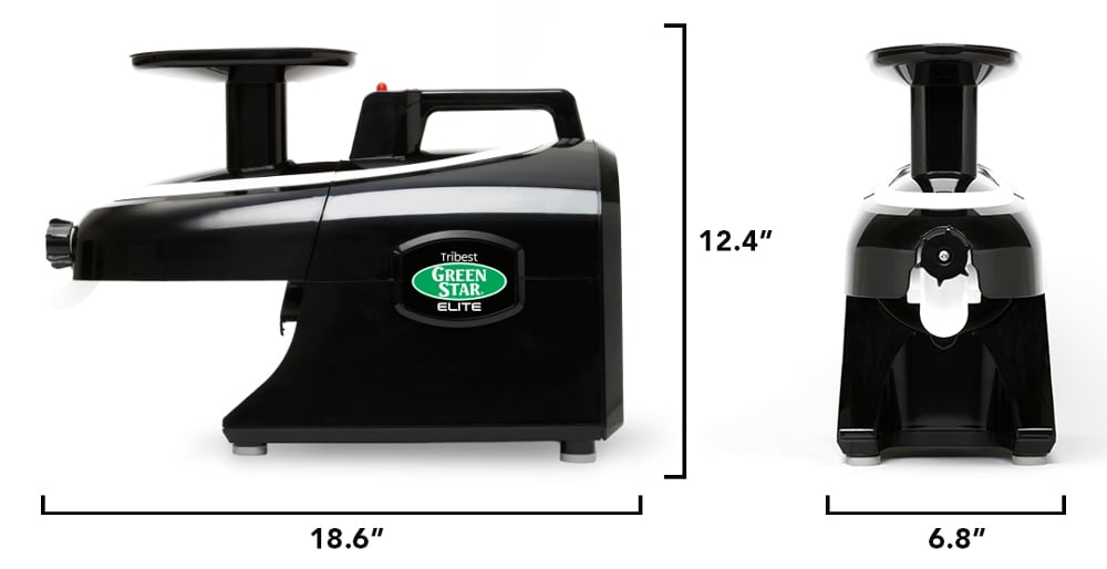 Extractor de jugo Tribest de 24 onzas con bandeja de pulpa removible ( negro ) GSE-5010-B