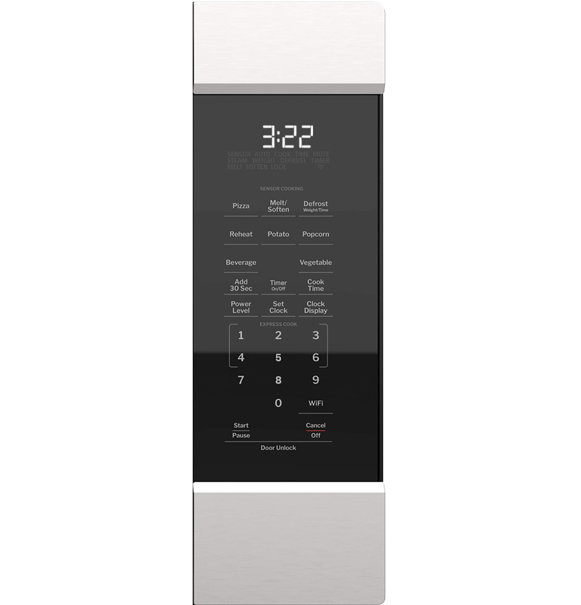 Microondas de Encimera de Acero Inoxidable con Controles de Cocción por Sensores de 1100 W y 2.2 pies cúbicos (más de 1.5 pies cúbicos) de Capacidad