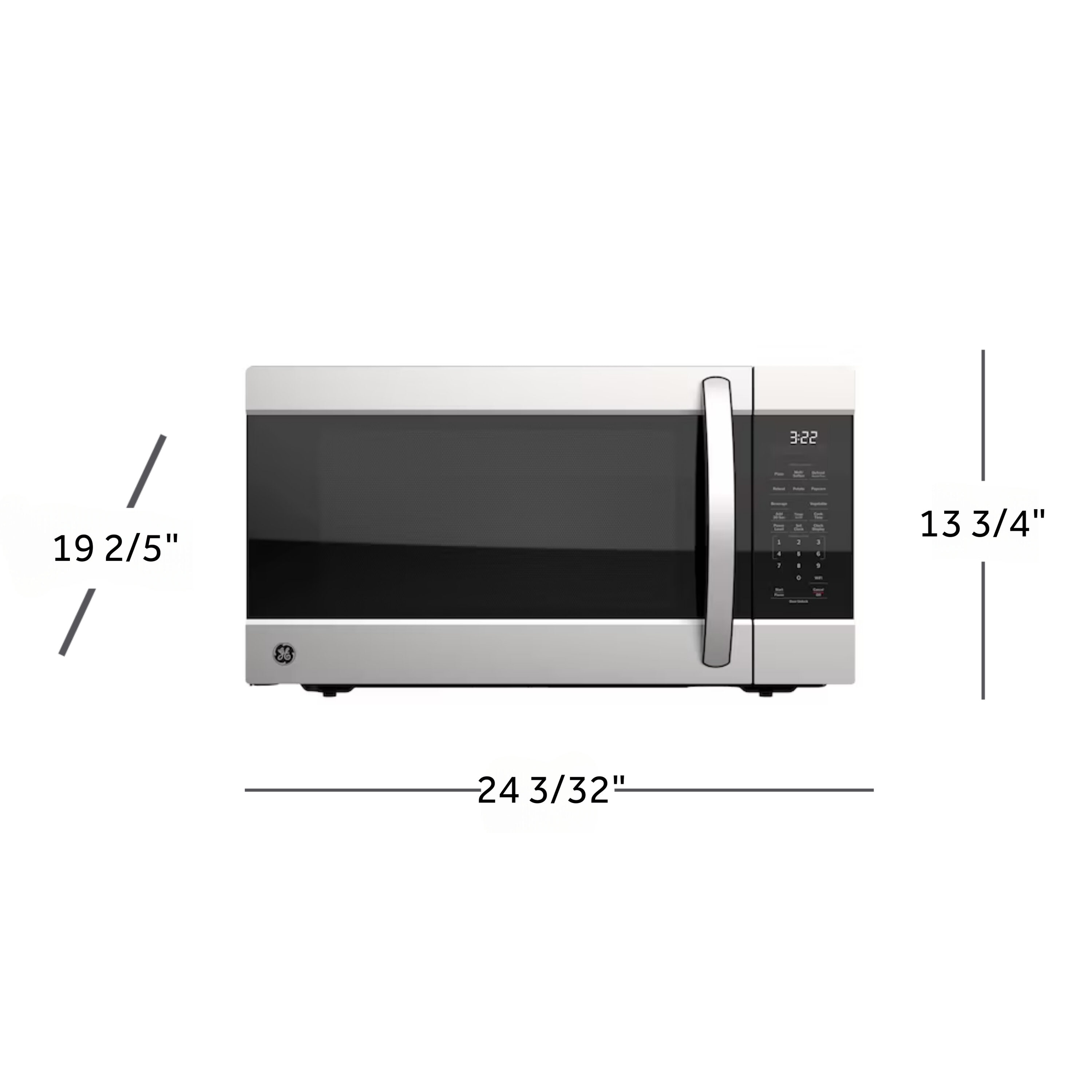Microondas de Encimera de Acero Inoxidable con Controles de Cocción por Sensores de 1100 W y 2.2 pies cúbicos (más de 1.5 pies cúbicos) de Capacidad
