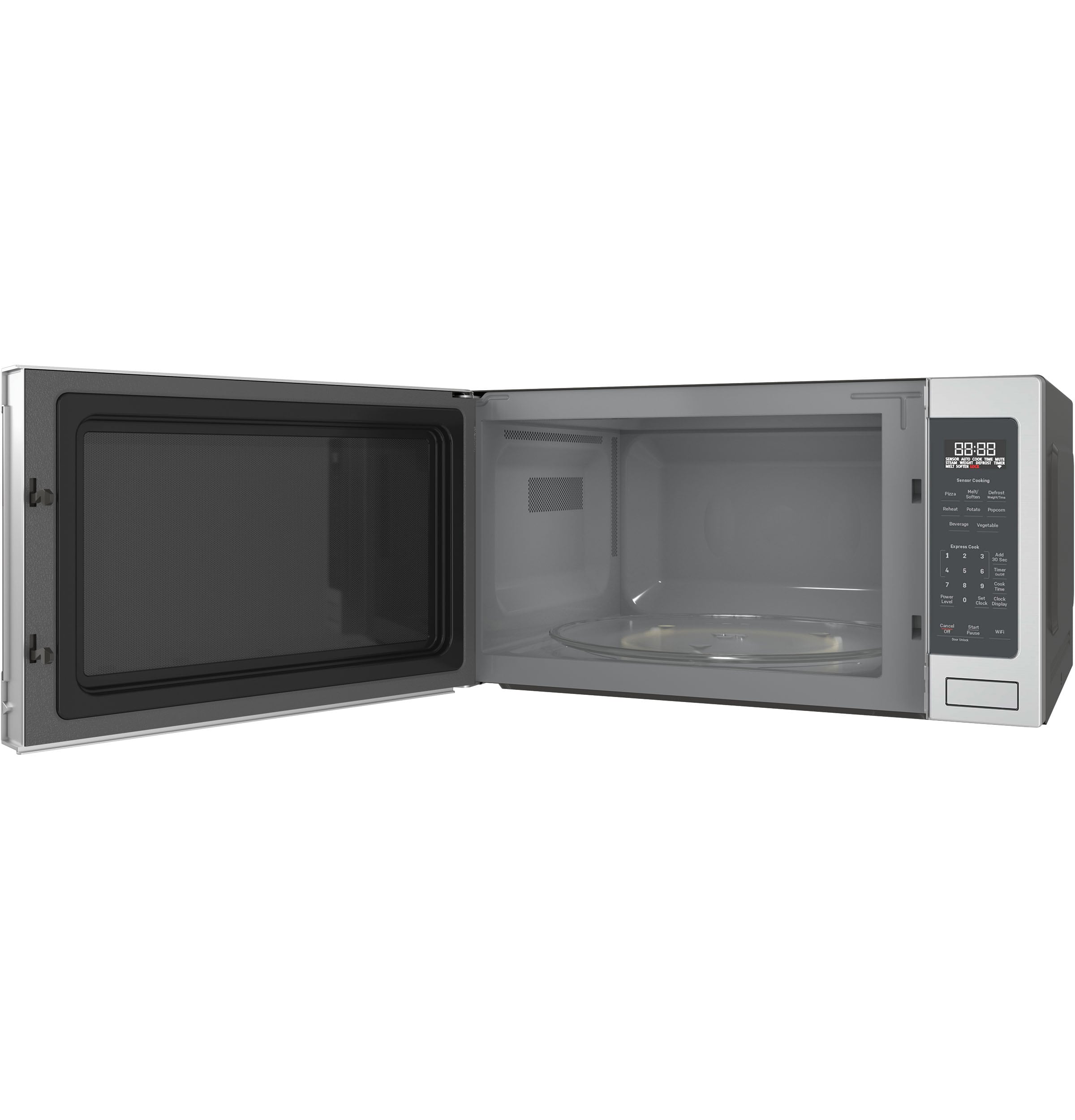 Microondas de encimera de acero inoxidable GE Profile 2.2 pies cúbicos con controles de cocción por sensor de 1100 vatios (Mayor a 1.5 pies cúbicos) PCST22U1WSS