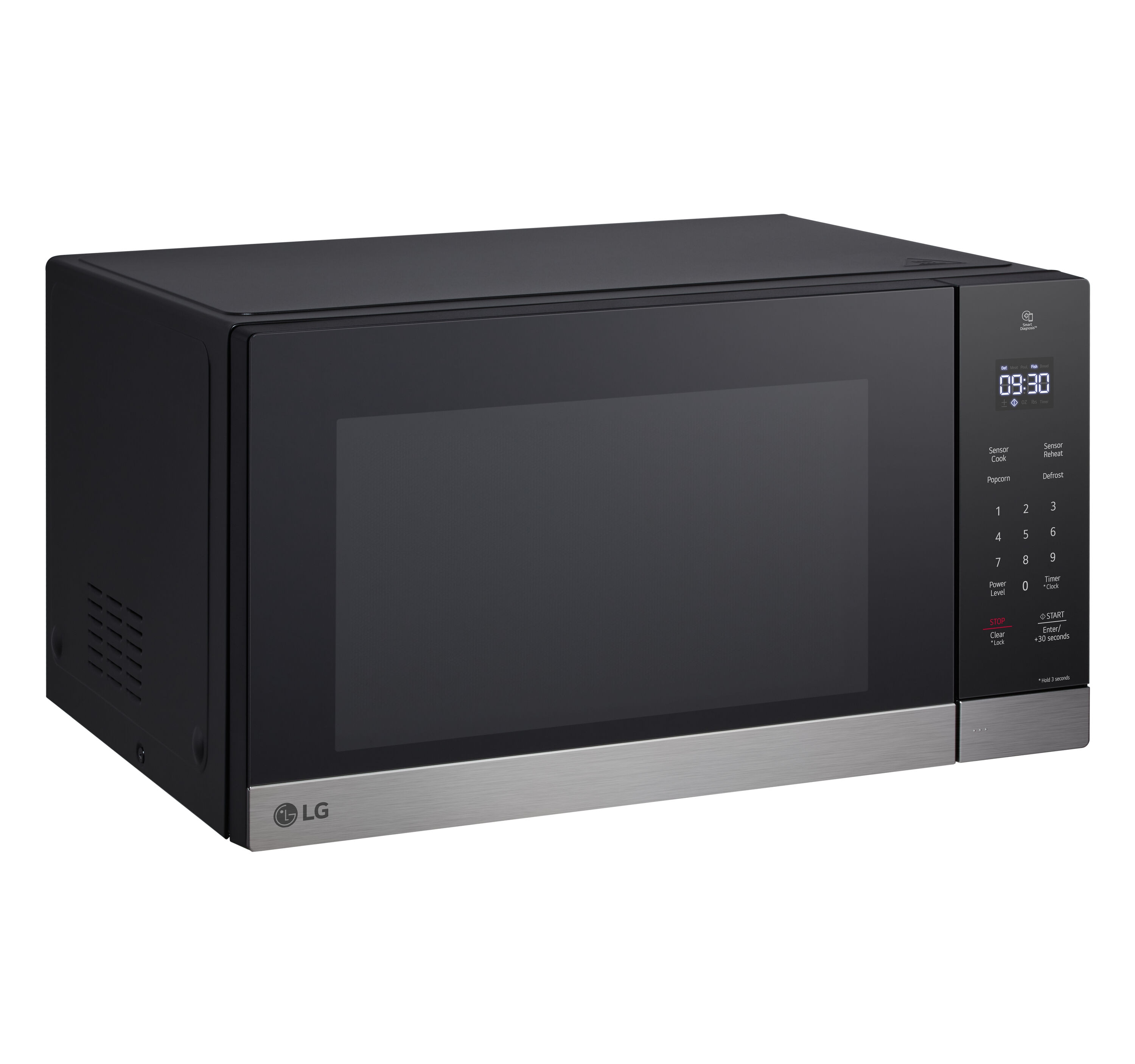 Microondas de mostrador LG de 1.5 pies cúbicos con controles de cocción por sensor de 1200 watts (Acero Inoxidable) MSER1590S