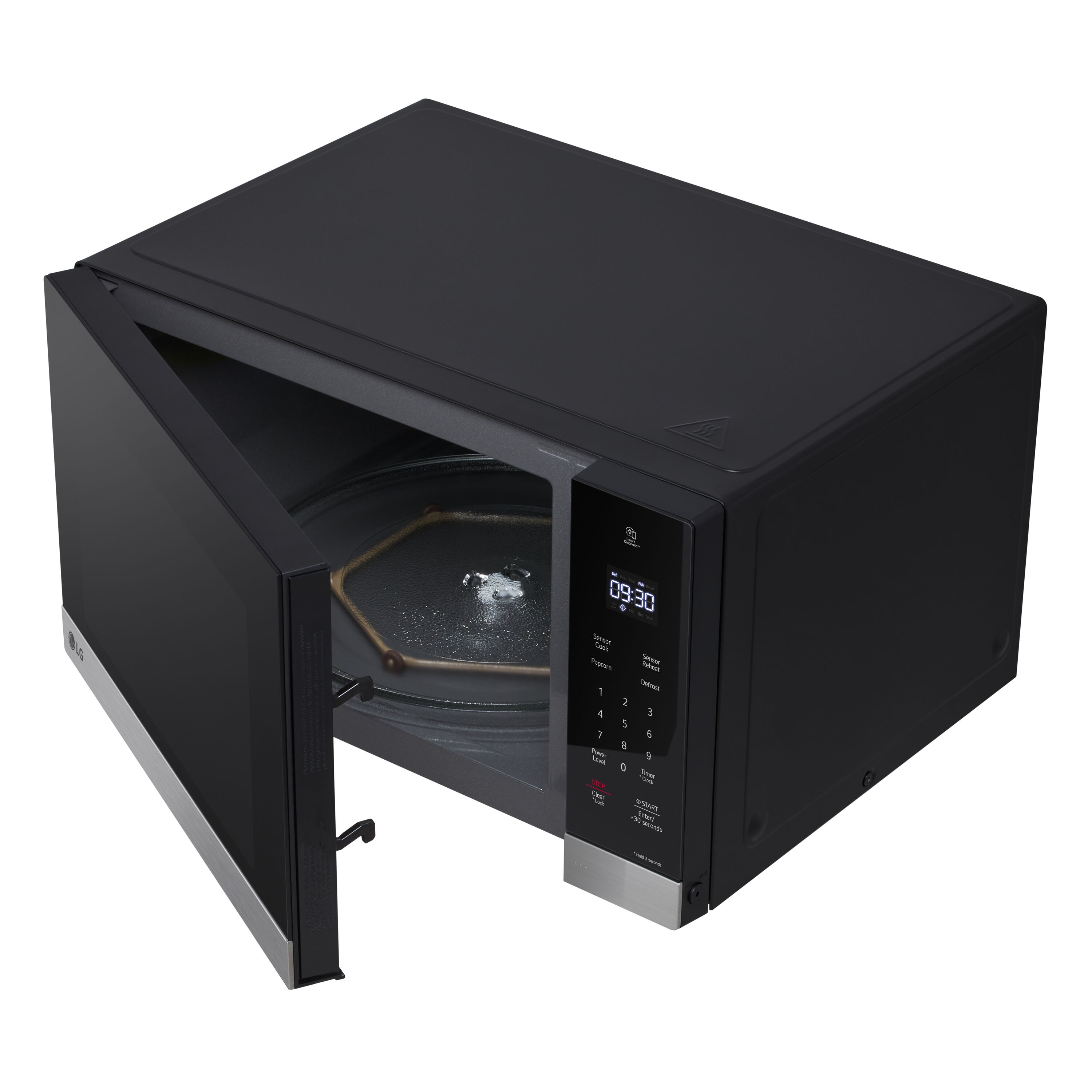 Microondas de mostrador LG de 1.5 pies cúbicos con controles de cocción por sensor de 1200 watts (Acero Inoxidable) MSER1590S