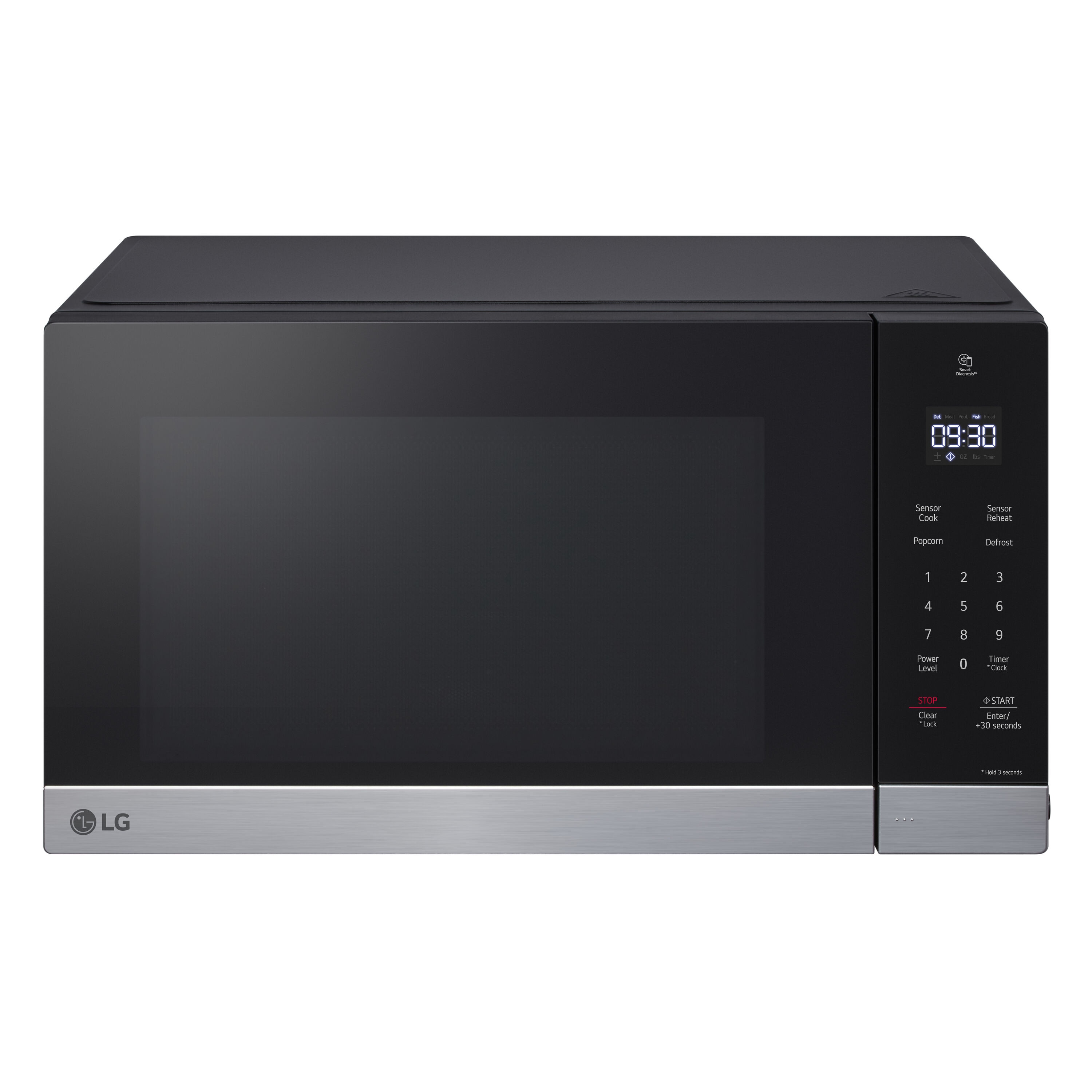 Microondas de mostrador LG de 1.5 pies cúbicos con controles de cocción por sensor de 1200 watts (Acero Inoxidable) MSER1590S