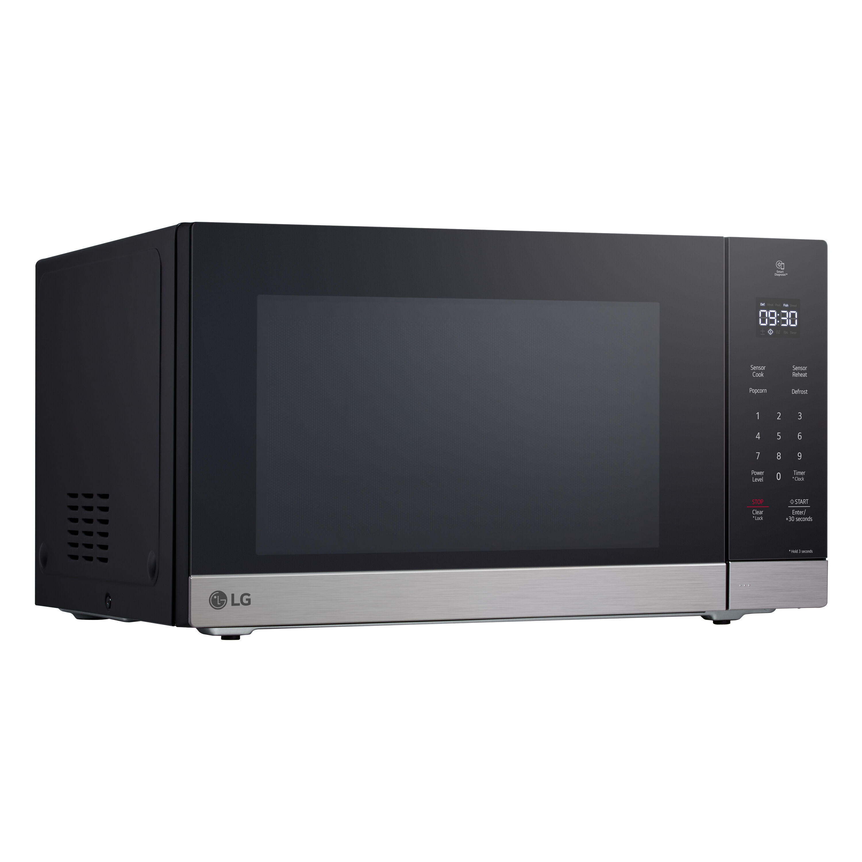 Microondas de mostrador LG de 1.5 pies cúbicos con controles de cocción por sensor de 1200 watts (Acero Inoxidable) MSER1590S