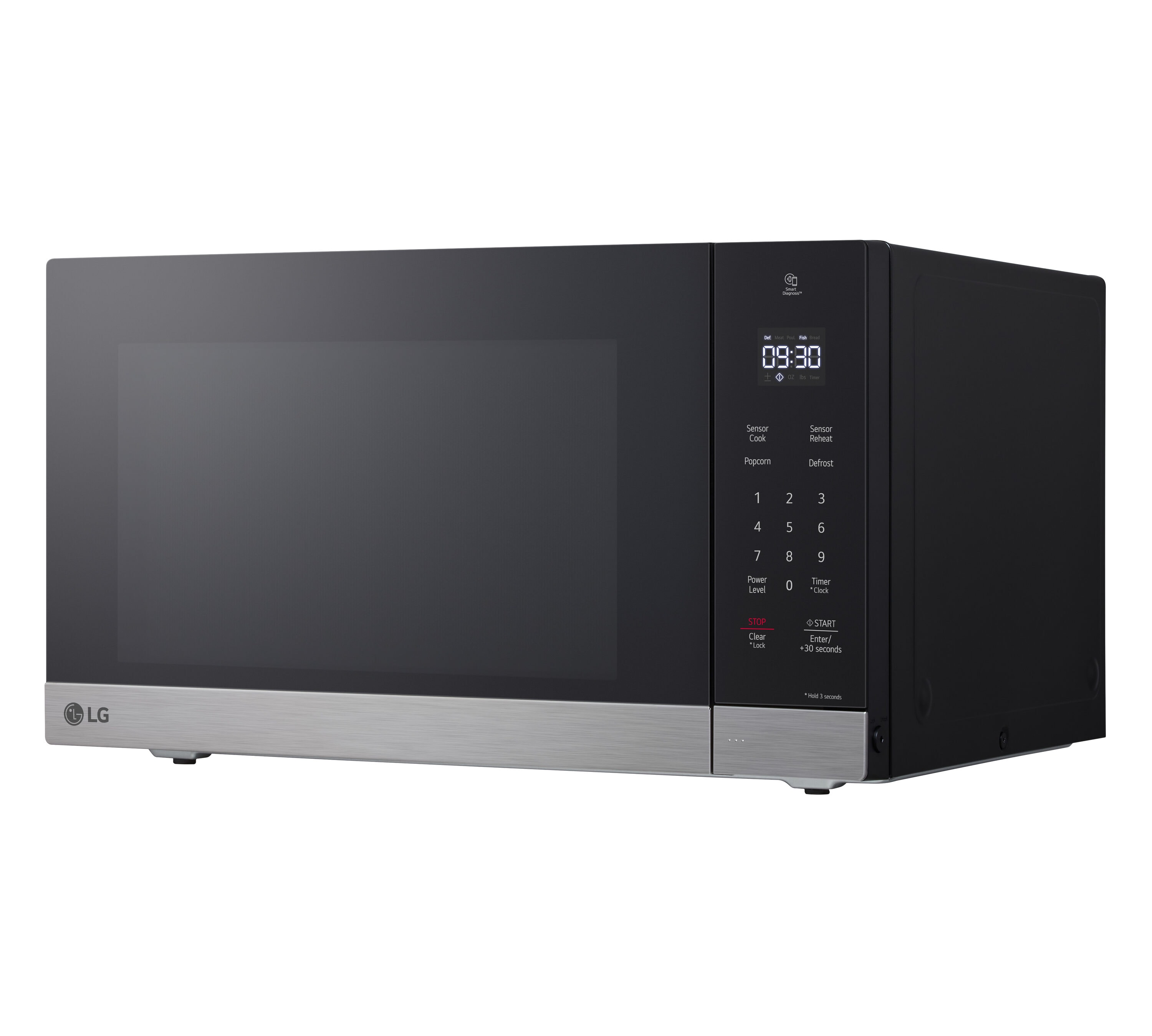 Microondas de mostrador LG de 1.5 pies cúbicos con controles de cocción por sensor de 1200 watts (Acero Inoxidable) MSER1590S