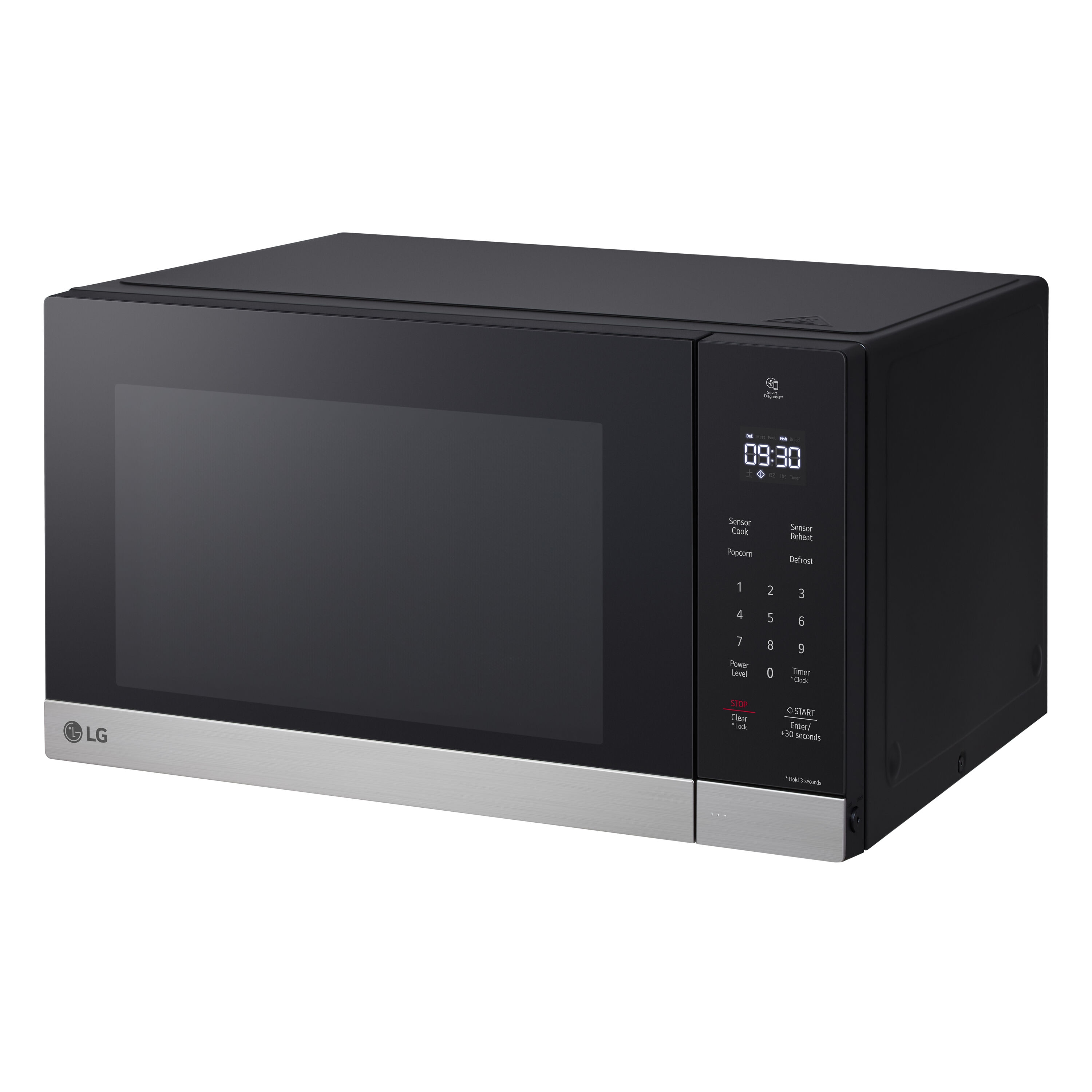 Microondas de mostrador LG de 1.5 pies cúbicos con controles de cocción por sensor de 1200 watts (Acero Inoxidable) MSER1590S