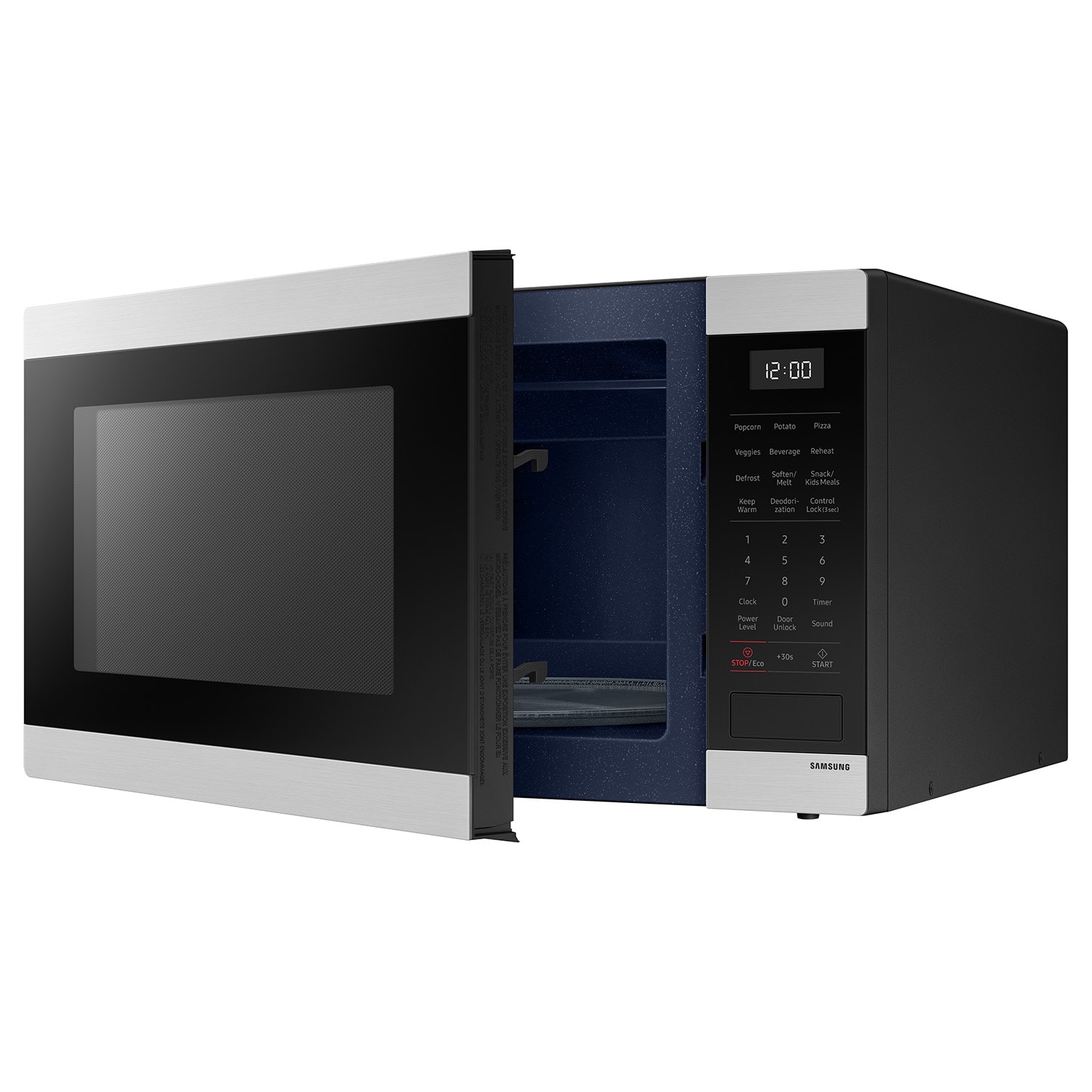 Microondas de Encimera de Acero Inoxidable de 1.9 pies cúbicos y 900 vatios con Controles de Cocción de Sensor (Mayores a 1.5 pies cúbicos) de Samsung