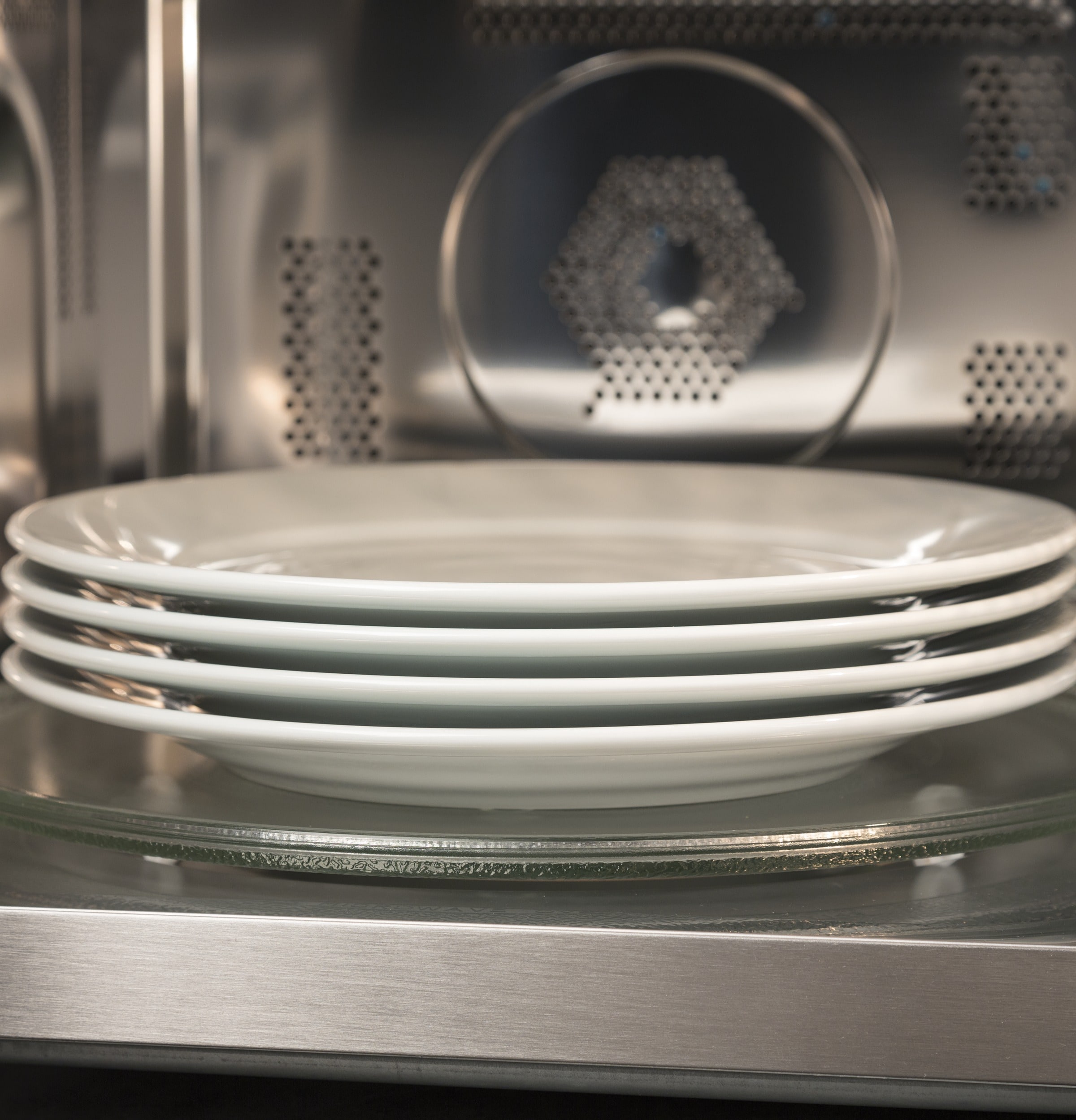 Microondas de Convección de Mostrador GE Profile de 1.5 pies cúbicos (Más de 1.5 pies cúbicos) de Acero Inoxidable con Controles Sensoriales de Cocina de 1000 vatios.