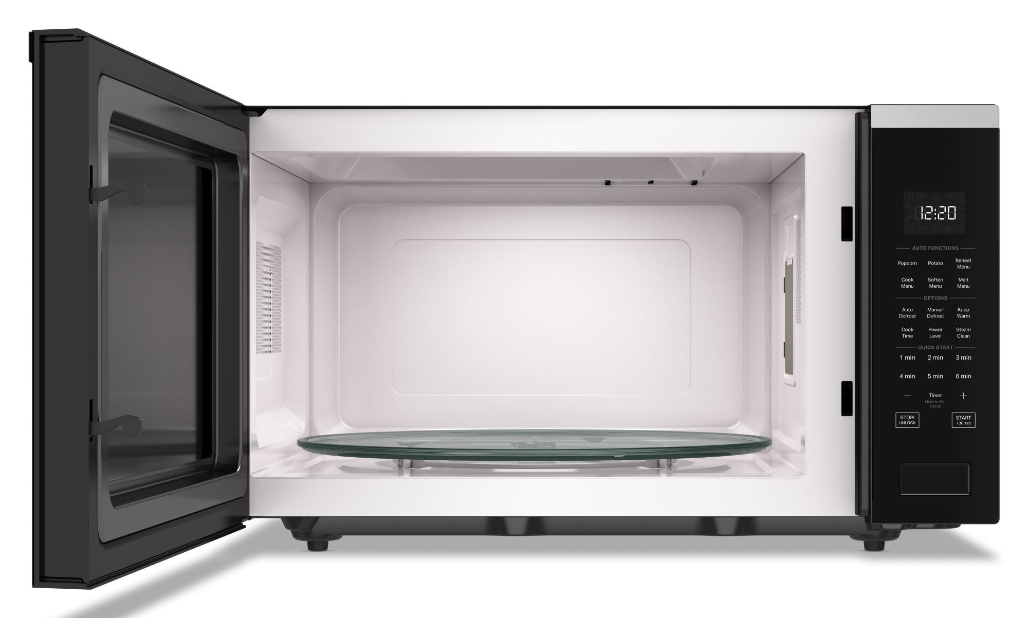 Microondas de encimera Whirlpool de 2.2 pies cúbicos (Más de 1.5 pies cúbicos) con controles de cocción por sensor de 1700 vatios, acabado en acero inoxidable resistente a las huellas dactilares.