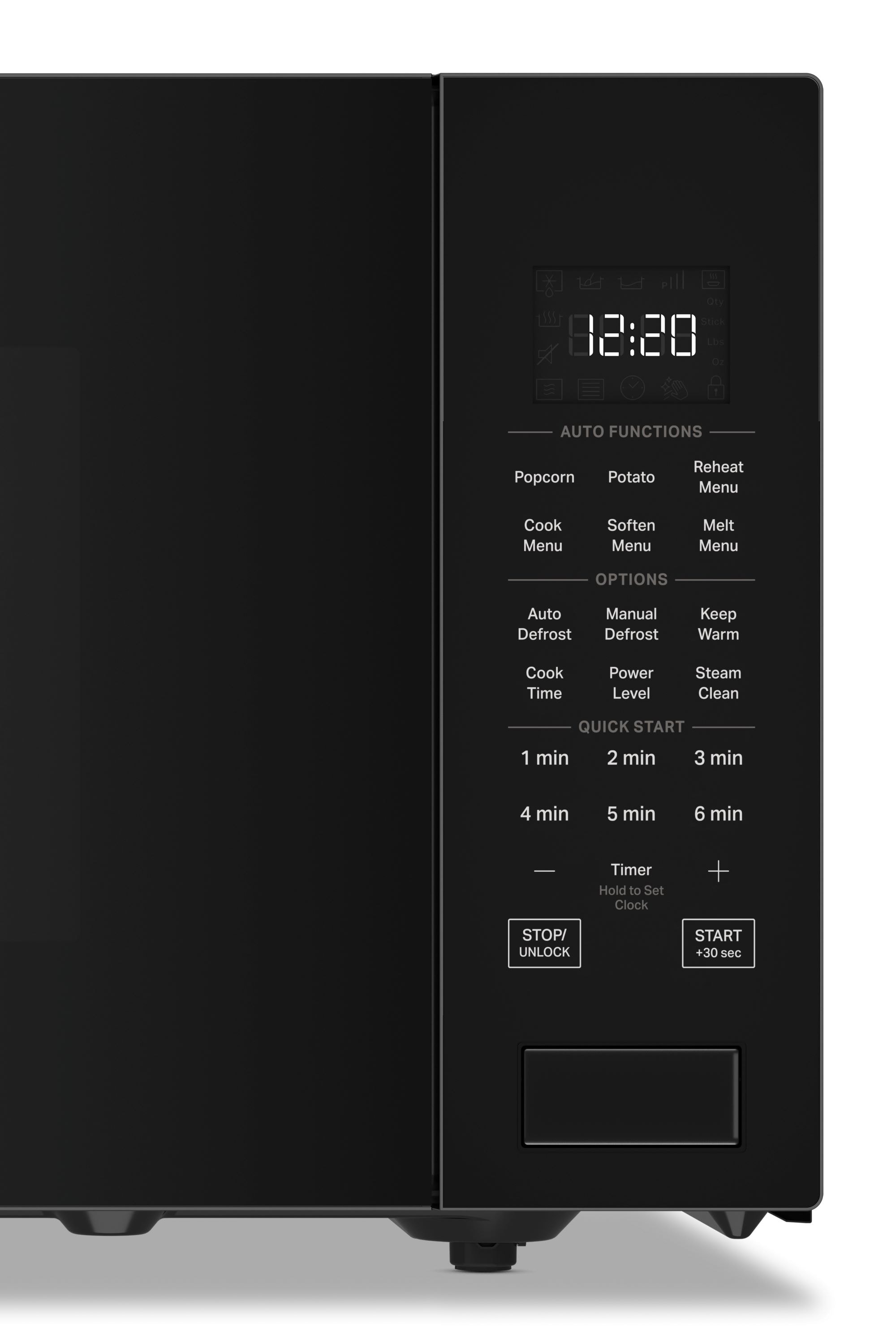 Microondas de mostrador Whirlpool de 1.6 pies cúbicos (más de 1.5 pies cúbicos) con controles de cocción con sensor de 1700 watts (Negro) WMCS7022RB