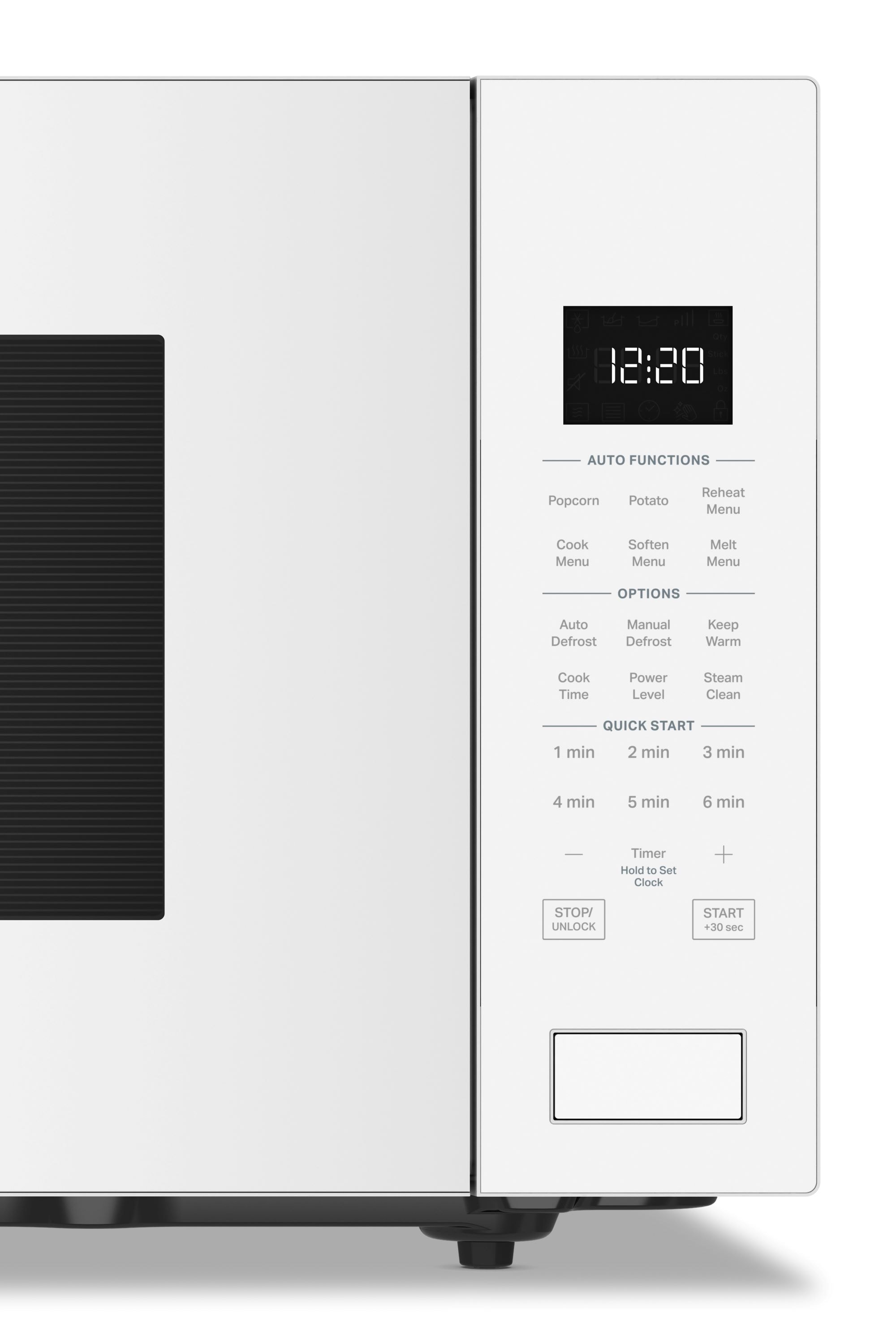 Microondas de encimera Whirlpool de 2.2 pies cúbicos (más de 1.5 pies cúbicos) con controles de cocción por sensor de 1700 vatios (Blanco) WMCS7024RW