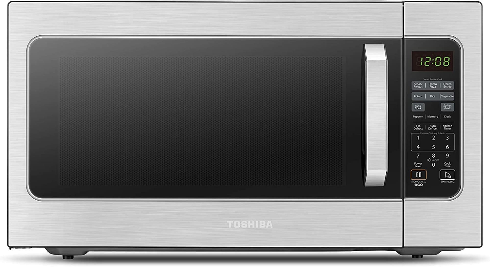 Microondas de mostrador grande de 2.2 pies cúbicos (más de 1.5 pies cúbicos) con controles de cocción con sensor de 1200 watts (acero inoxidable) ML-EM62P(SS) de Toshiba.