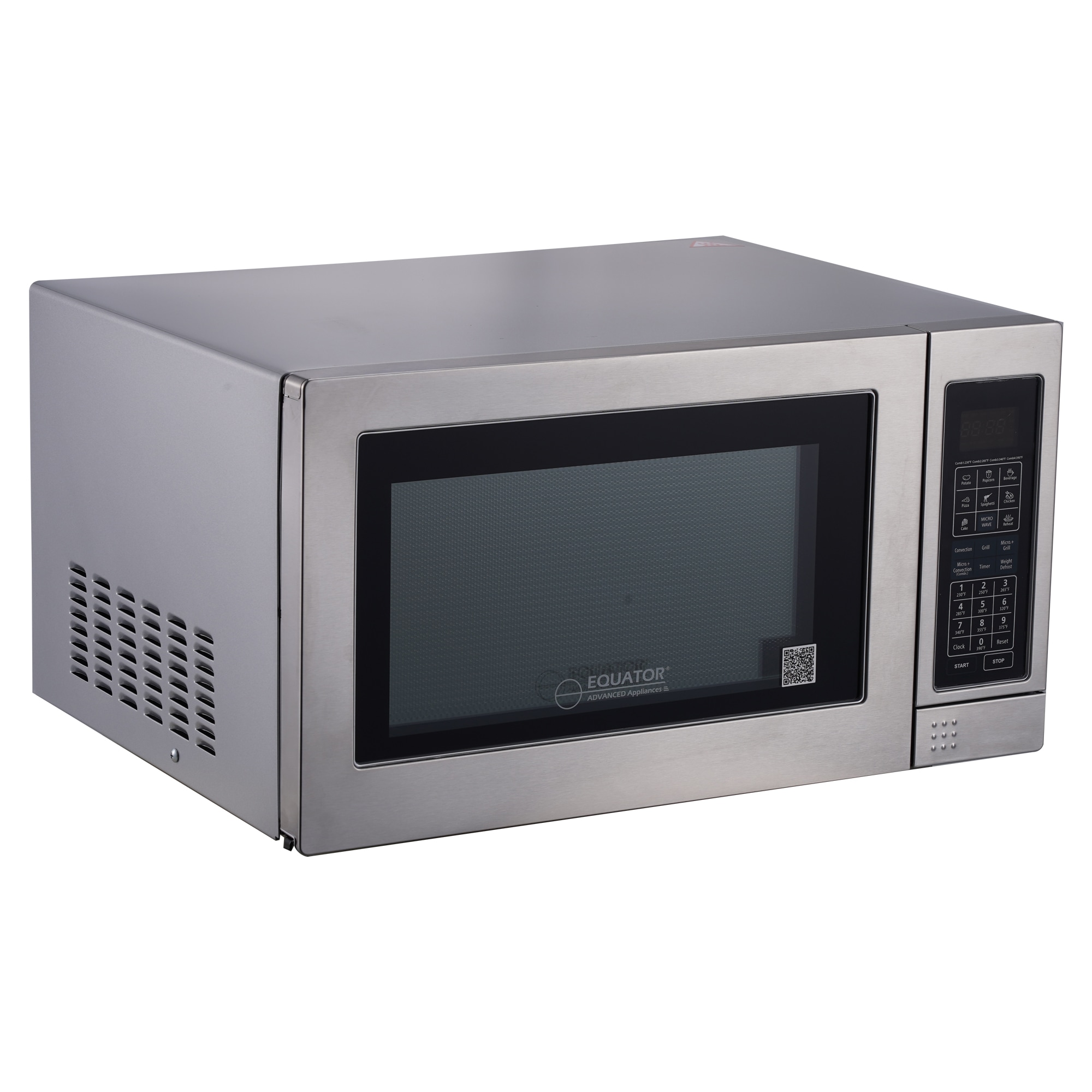 Horno Microondas de Convección y Parrilla Híbrido Avanzado Equator, 1.2 pies cúbicos, 1500 watts  de Potencia, Modelo CMO 1200 (Acero Inoxidable)
