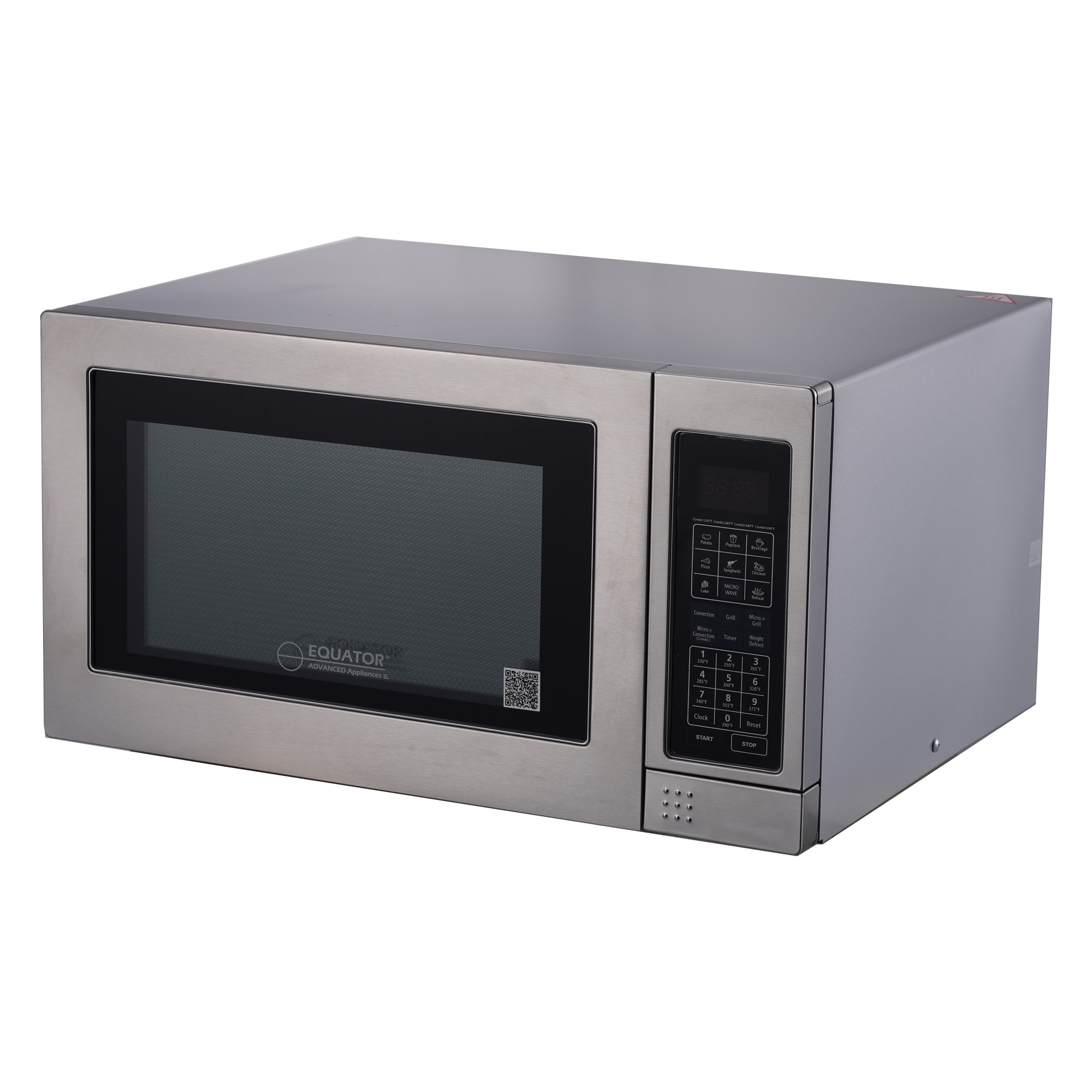 Horno Microondas de Convección y Parrilla Híbrido Avanzado Equator, 1.2 pies cúbicos, 1500 watts  de Potencia, Modelo CMO 1200 (Acero Inoxidable)