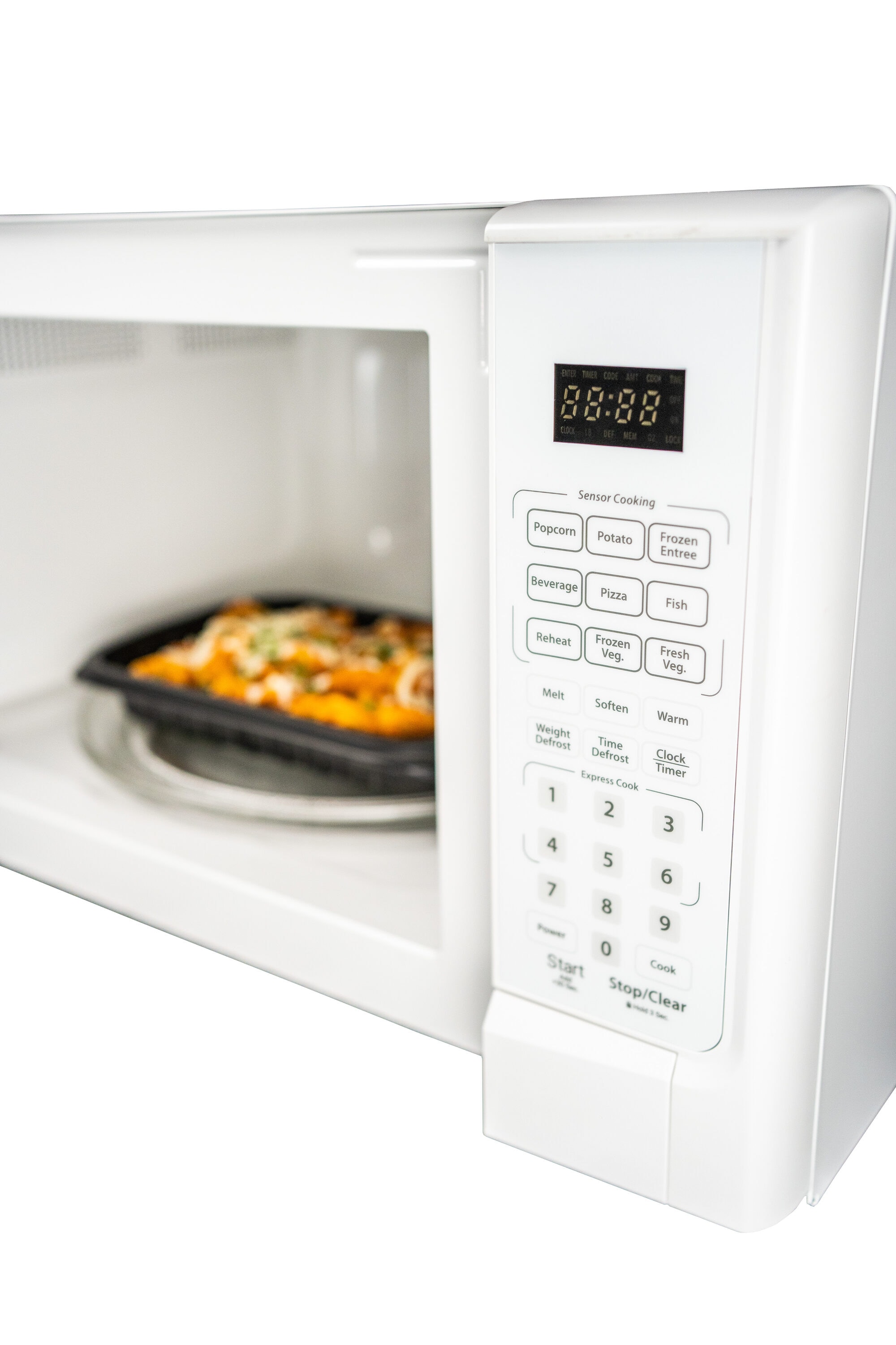 Horno de Microondas de 1.4 pies cúbicos, 1000 vatios, con Controles de Cocción Sensorial en Color Blanco para la Encimera