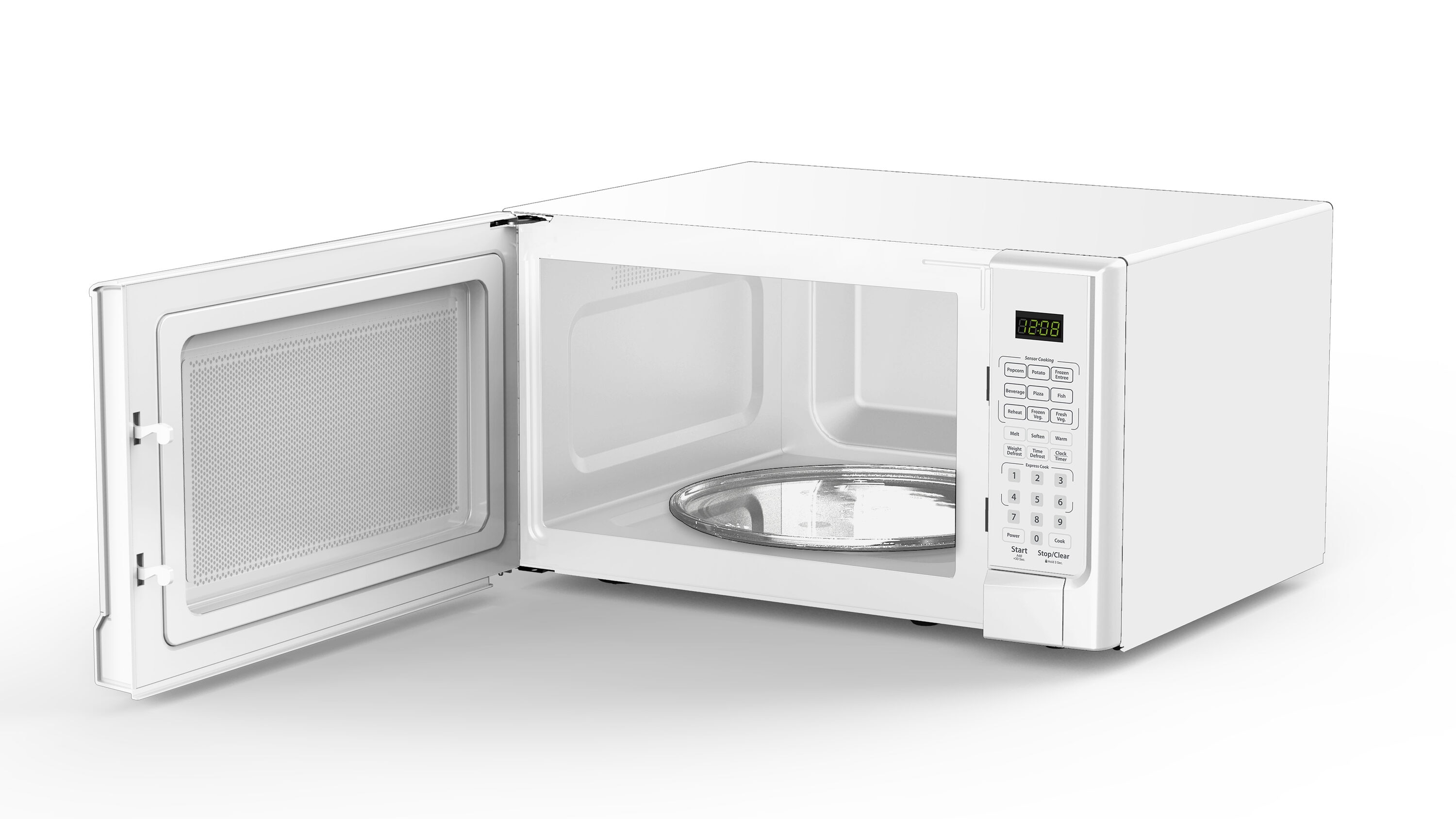 Horno de Microondas de 1.4 pies cúbicos, 1000 vatios, con Controles de Cocción Sensorial en Color Blanco para la Encimera