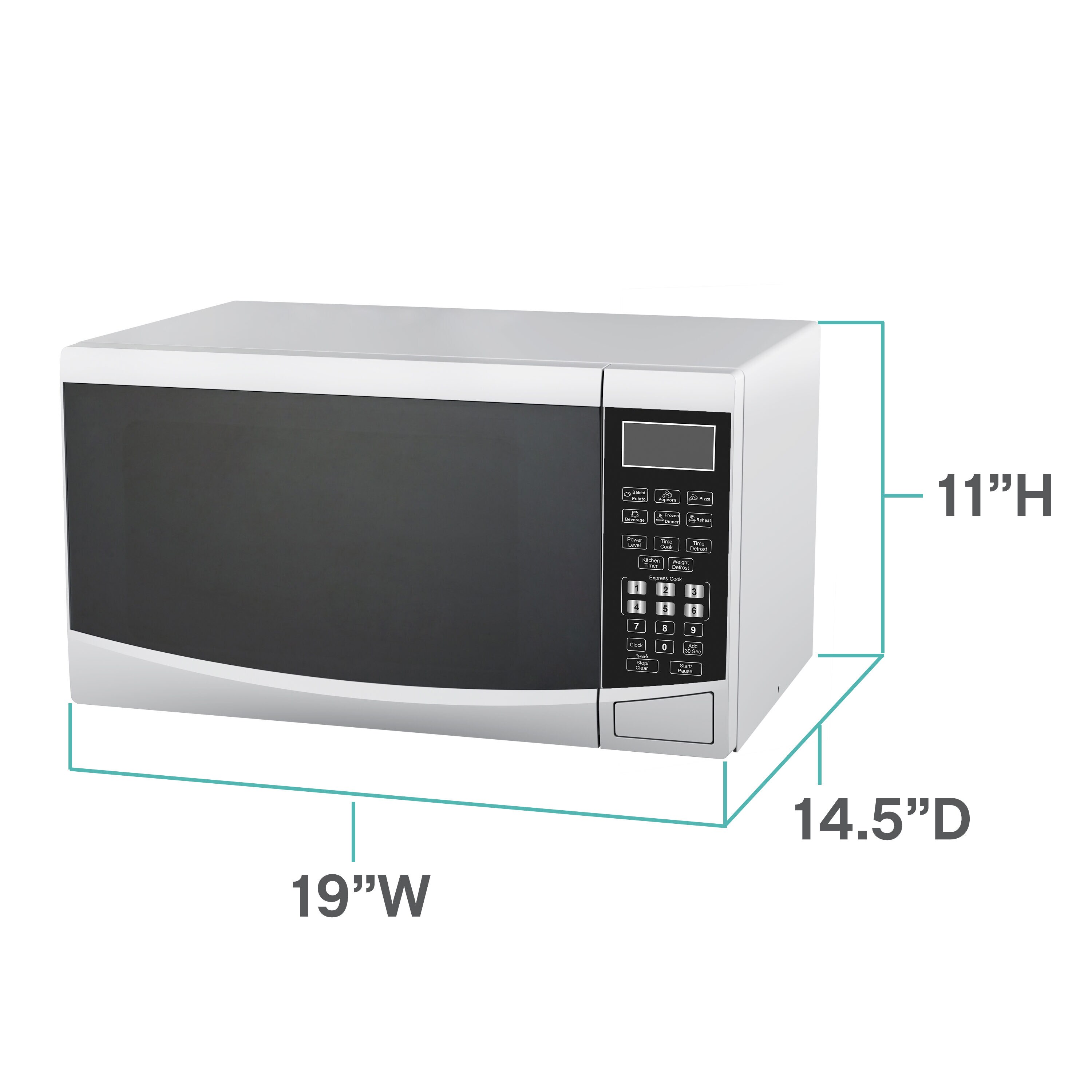 Horno de microondas de 0.9 pies cúbicos West Bend de 900 watts (Blanco)