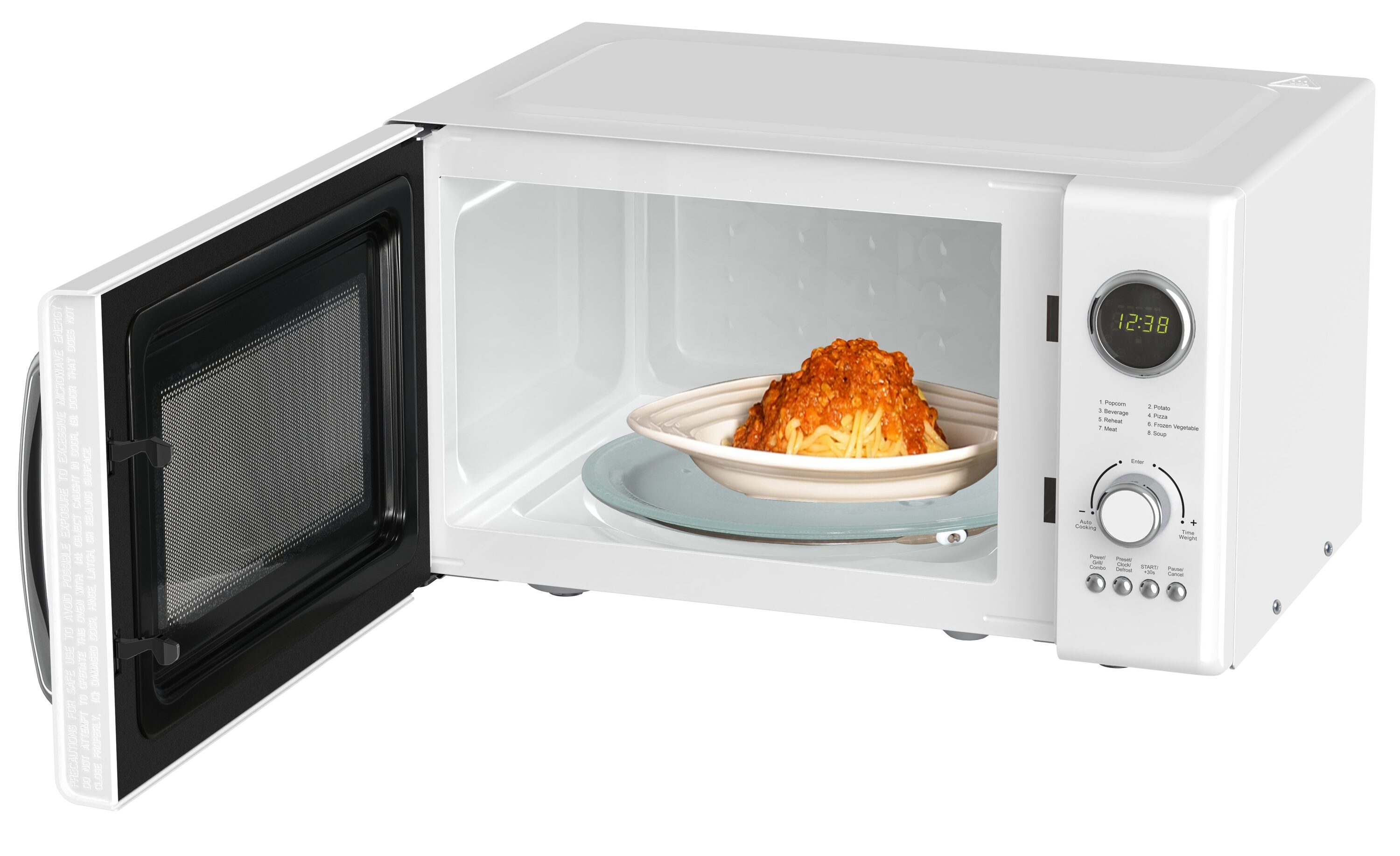 Radio Emerson 0.9 pies cúbicos Pequeño (Menos de 1.5 pies cúbicos) 800 Watts de Potencia Blanco para Encimera
