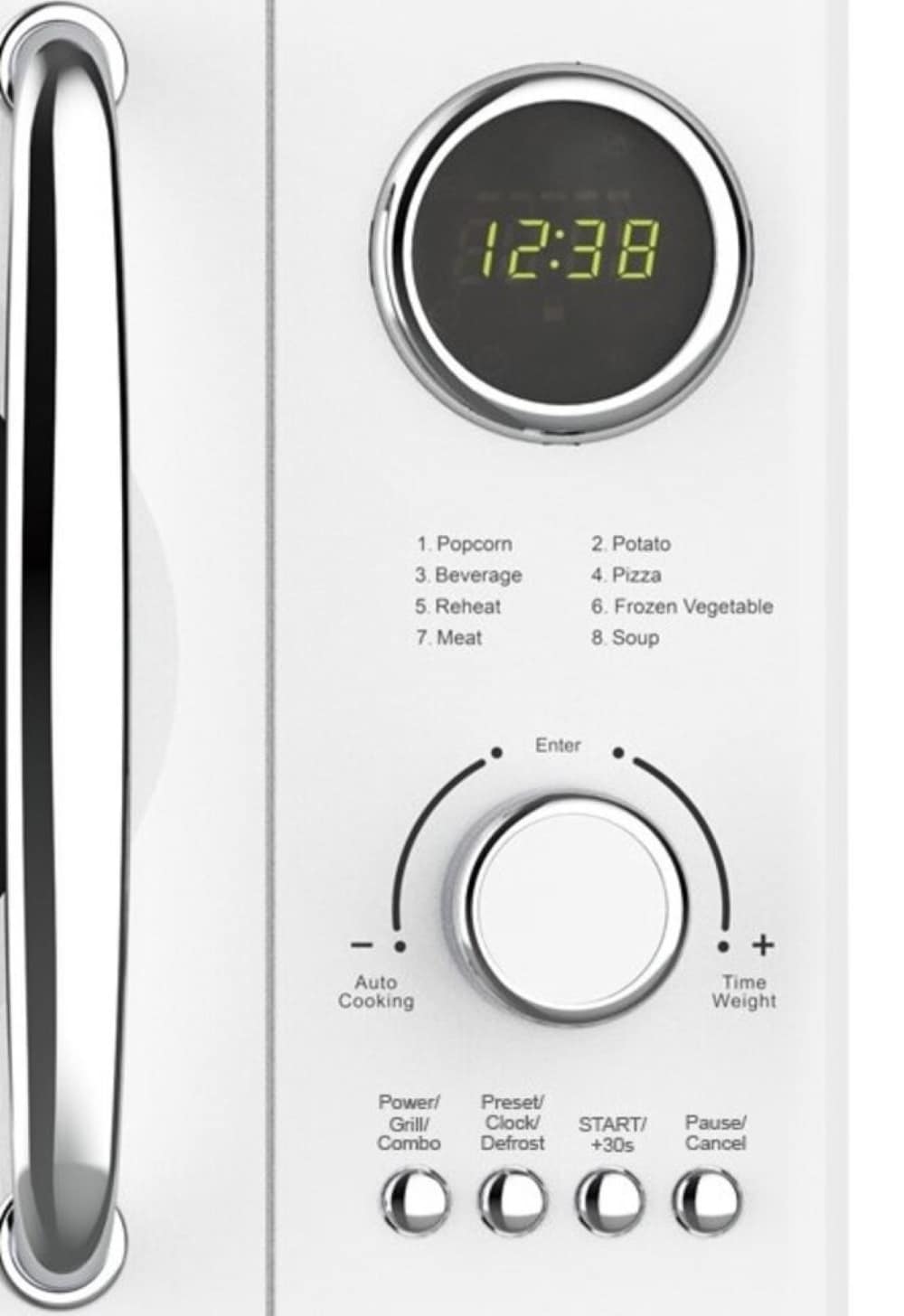 Radio Emerson 0.9 pies cúbicos Pequeño (Menos de 1.5 pies cúbicos) 800 Watts de Potencia Blanco para Encimera