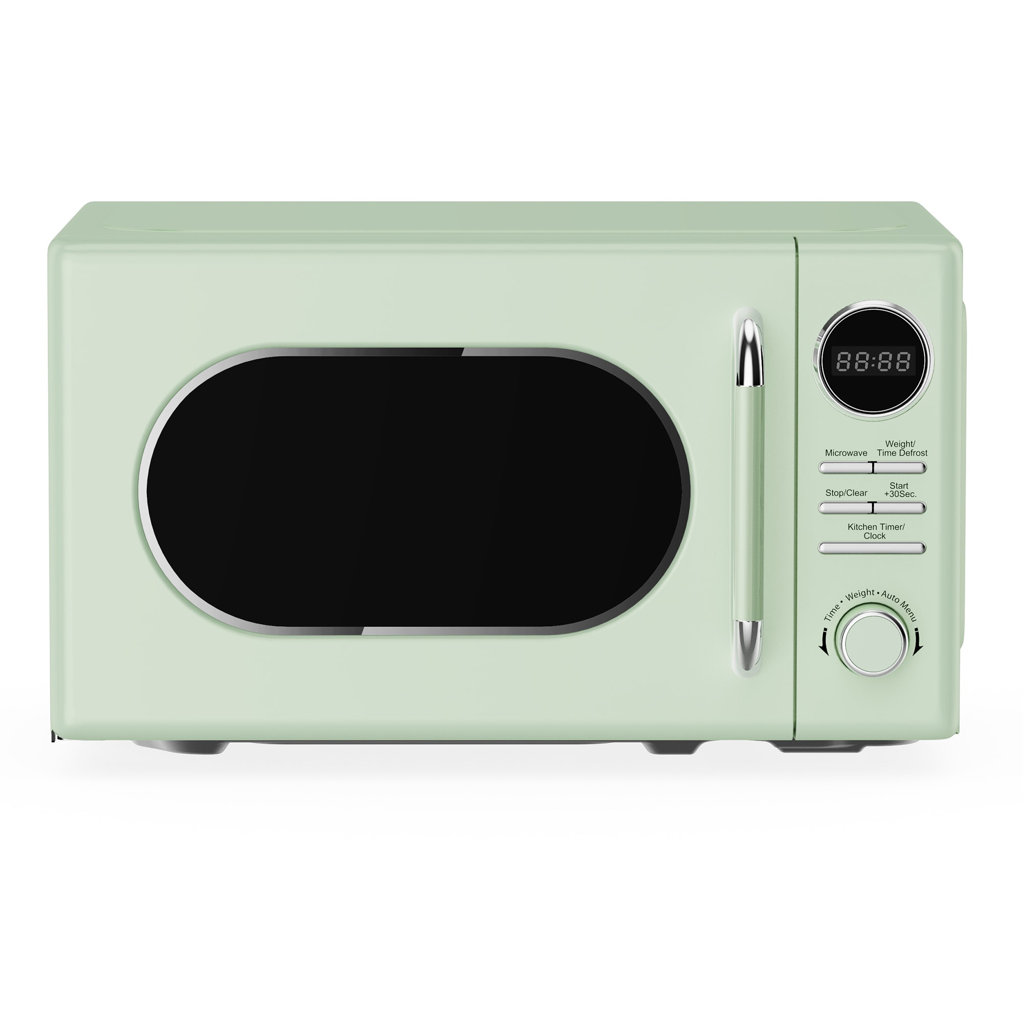 Microondas de encimera de 0.7 pies cúbicos (menos de 1.5 pies cúbicos) y 700 vatios de Magic Chef (Verde Menta) MC77CMM