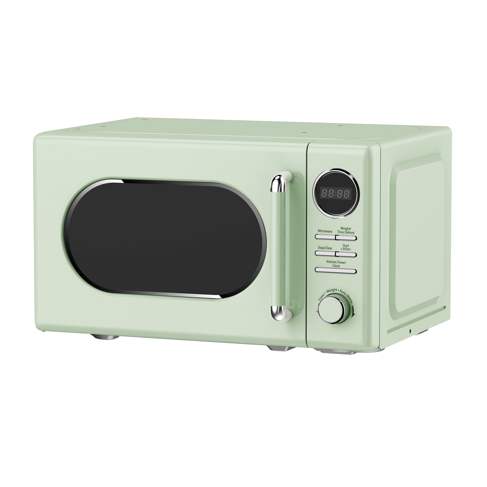 Microondas de encimera de 0.7 pies cúbicos (menos de 1.5 pies cúbicos) y 700 vatios de Magic Chef (Verde Menta) MC77CMM