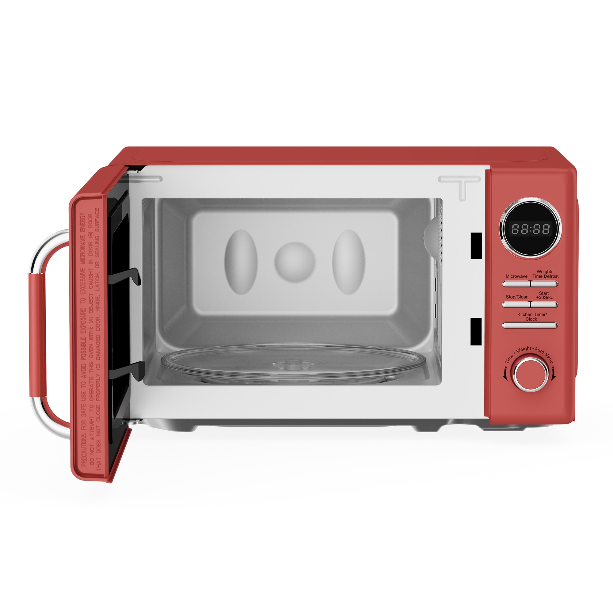 Horno de Microondas de Sobremesa Magic Chef de 0.7 pies cúbicos (Menos de 1.5 pies cúbicos) y 700 watts (Rojo) MC77CMR
