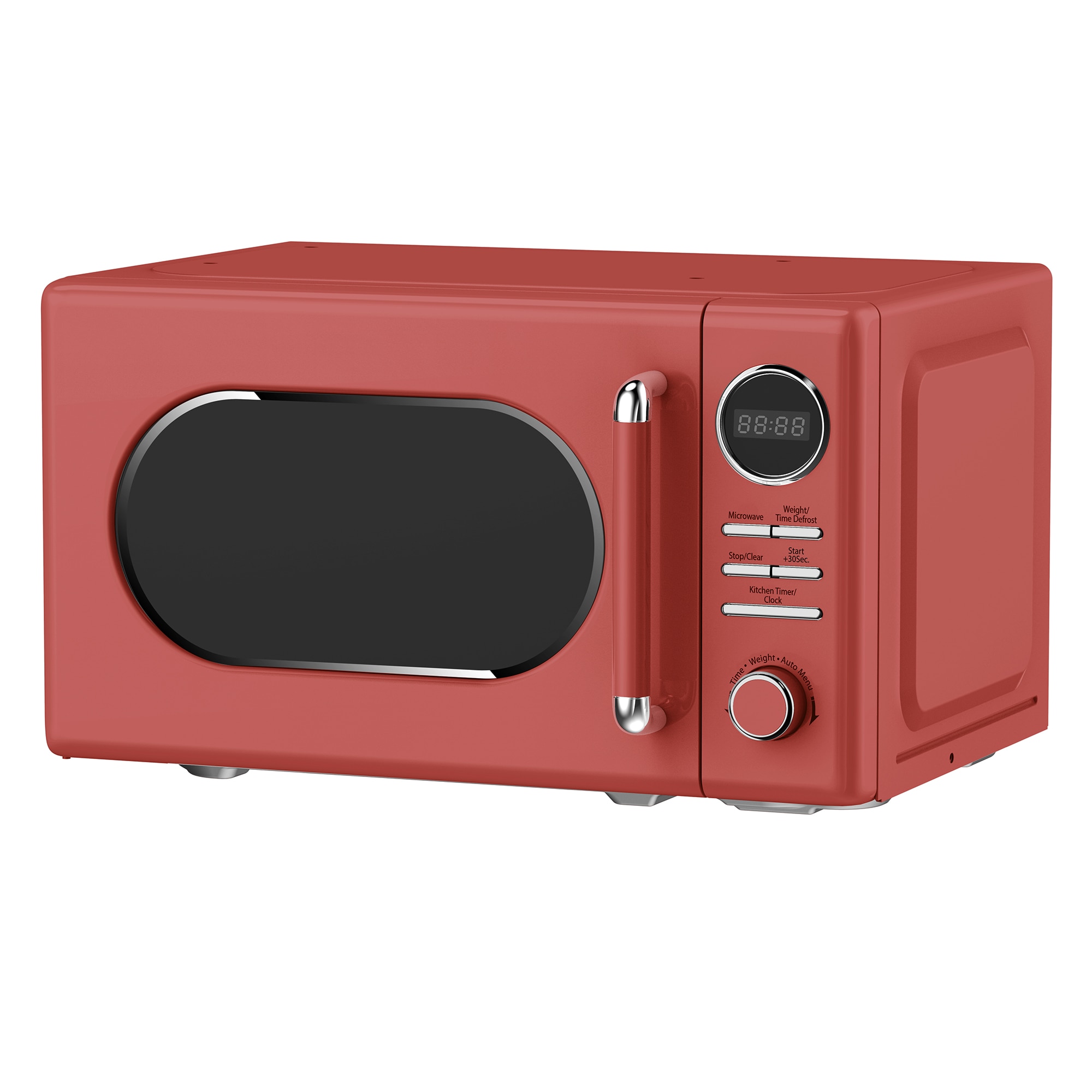 Horno de Microondas de Sobremesa Magic Chef de 0.7 pies cúbicos (Menos de 1.5 pies cúbicos) y 700 watts (Rojo) MC77CMR