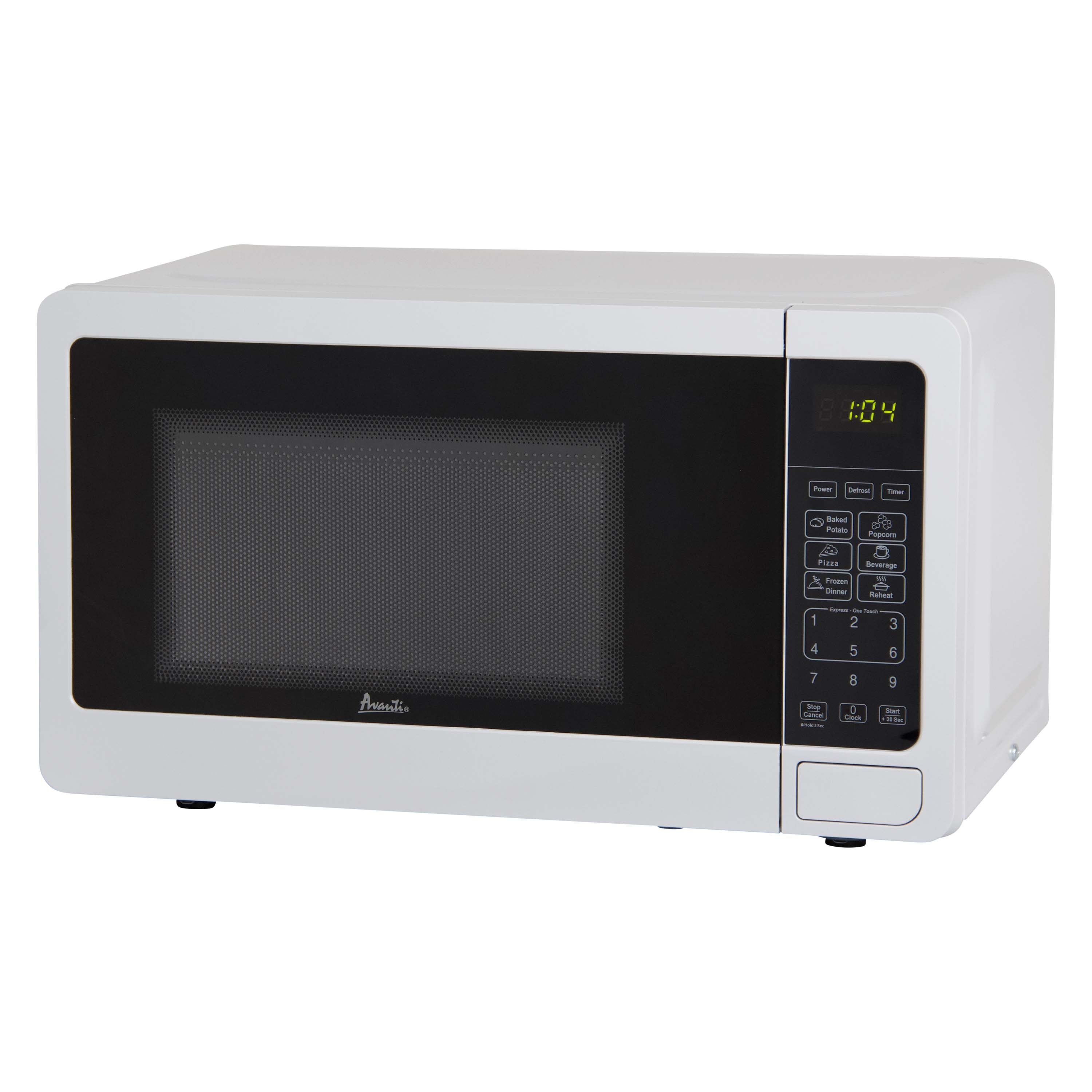 Microondas de encimera Avanti de 0.7 pies cúbicos (menos de 1.5 pies cúbicos), 700 vatios (blanco) MT7V0W