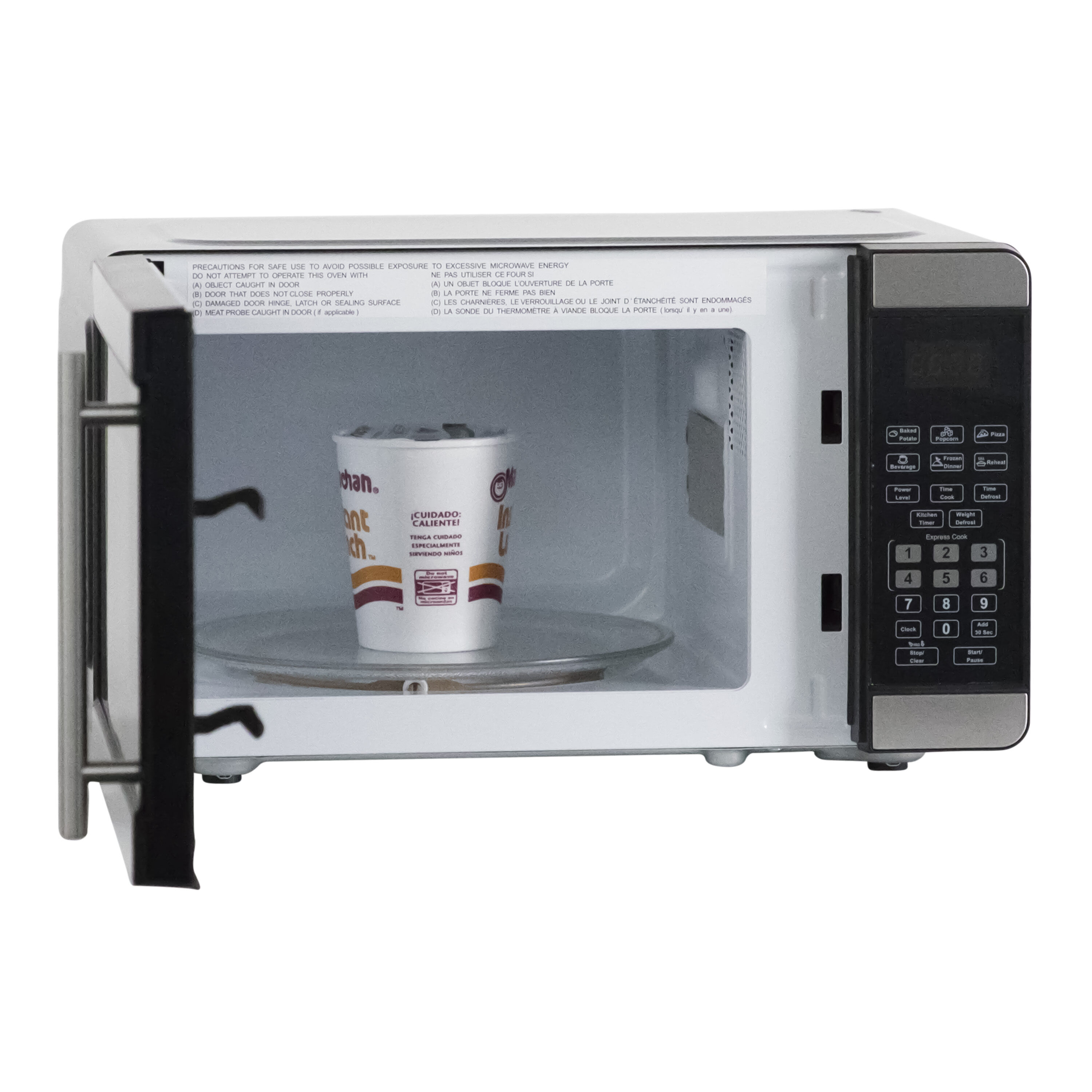 Horno de Microondas de 0.7 pies cúbicos (Menos de 1.5 pies cúbicos) de 700 vatios para encimera (Acero Inoxidable) de West Bend