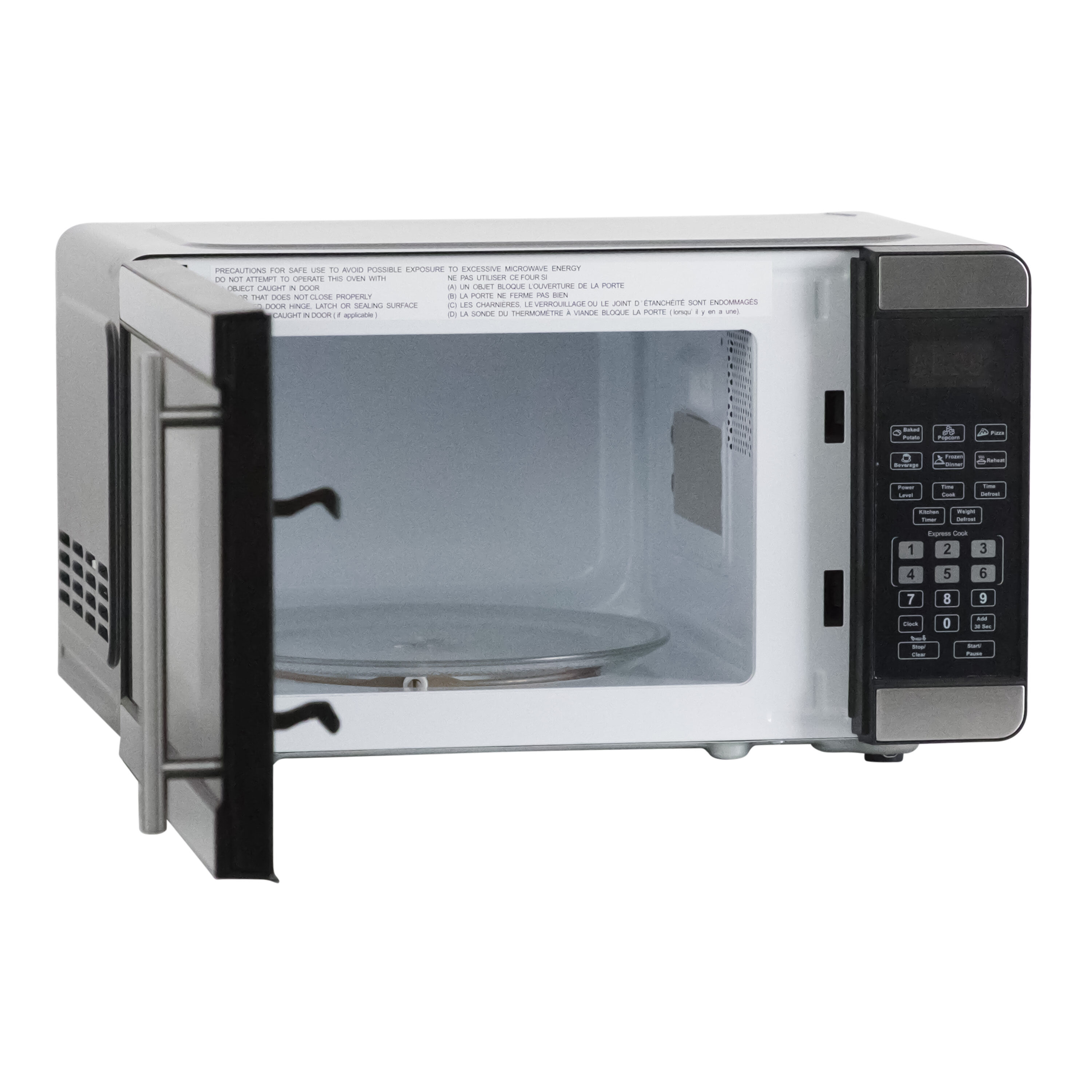 Horno de Microondas de 0.7 pies cúbicos (Menos de 1.5 pies cúbicos) de 700 vatios para encimera (Acero Inoxidable) de West Bend