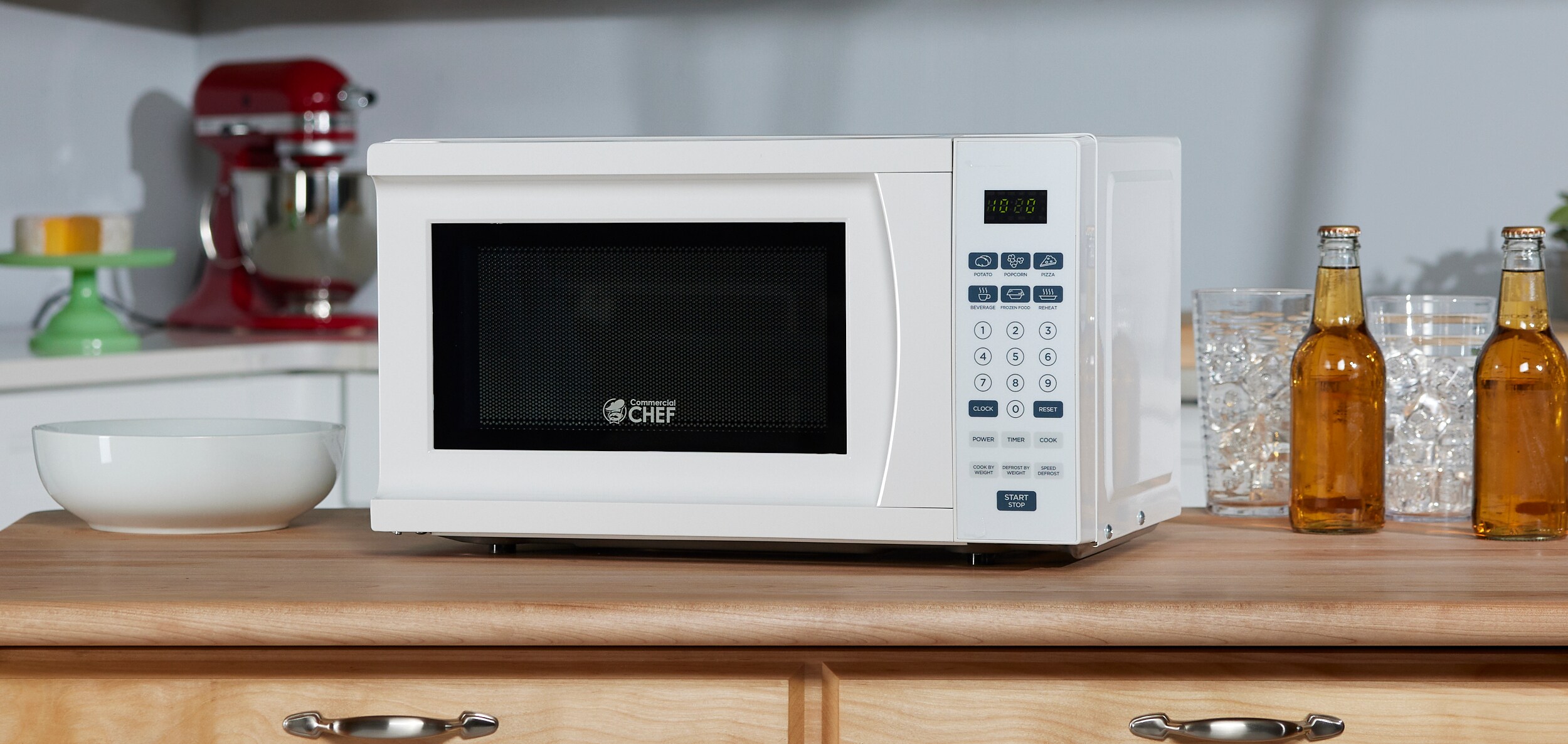 Microondas de Mostrador de 0.7 pies cúbicos (Menos de 1.5 pies cúbicos) y 700 vatios (Blanco) CHM770W