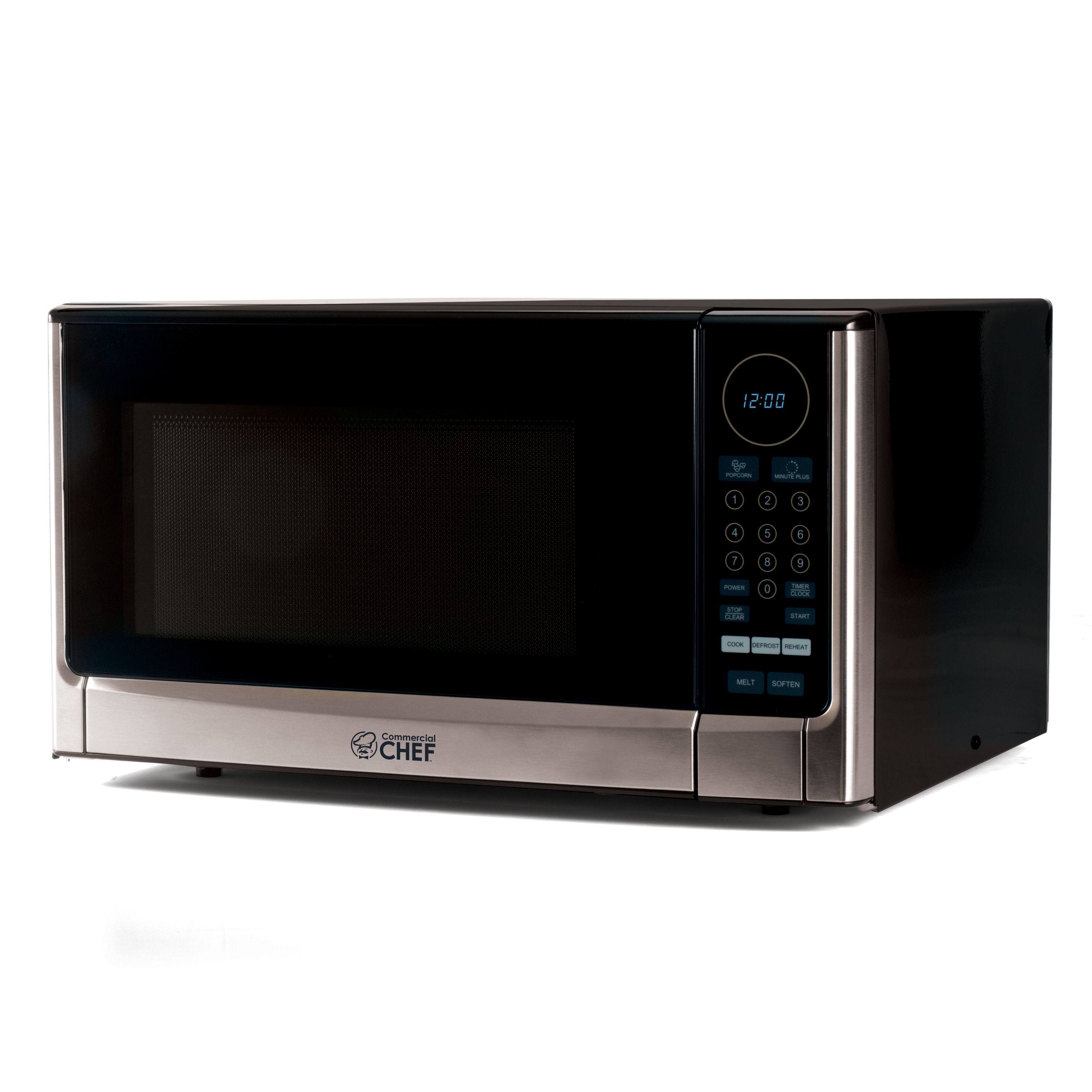 Microondas de mostrador de 1.4 pies cúbicos 1100 vatios de potencia media (Negro/Acero inoxidable)