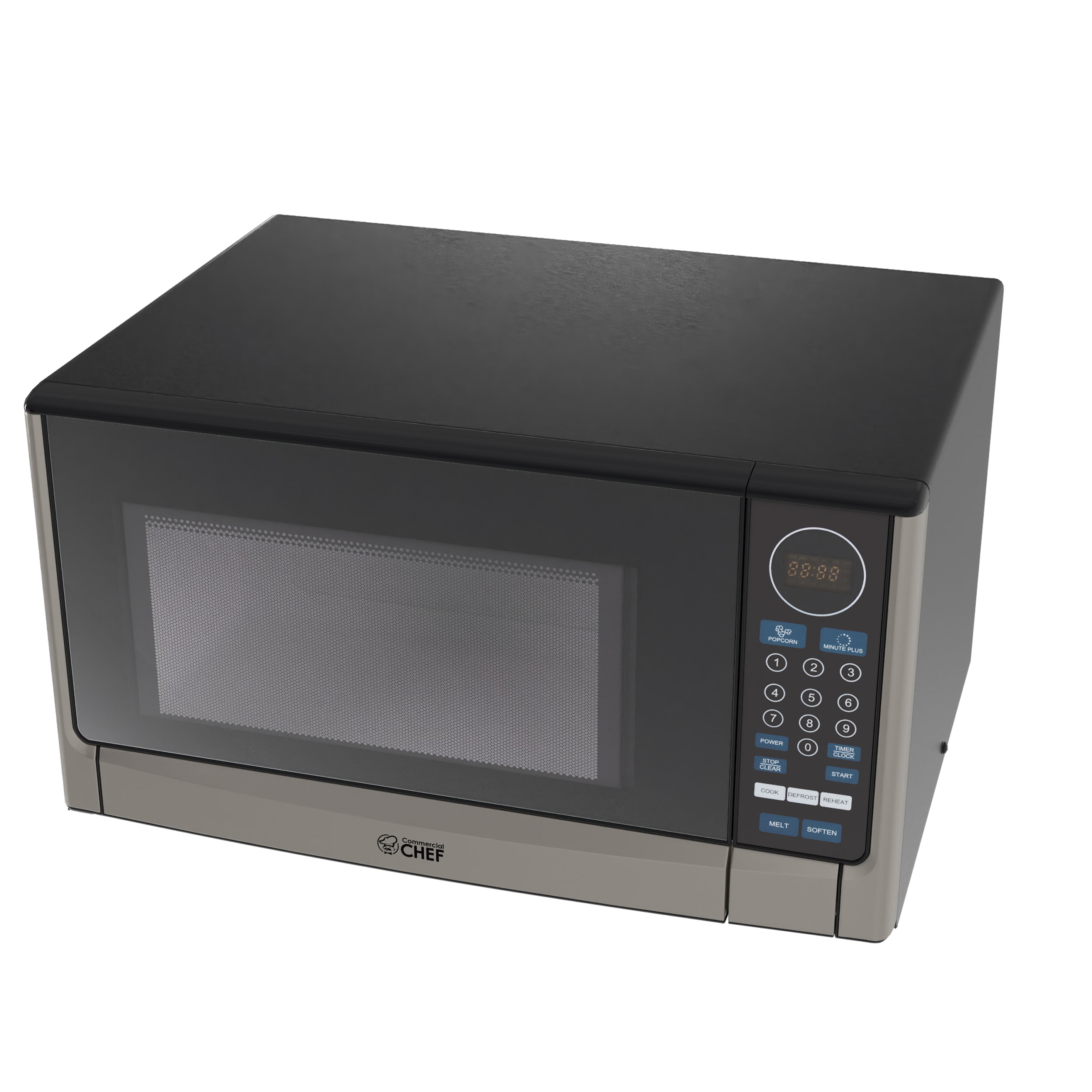 Microondas de mostrador de 1.4 pies cúbicos 1100 vatios de potencia media (Negro/Acero inoxidable)