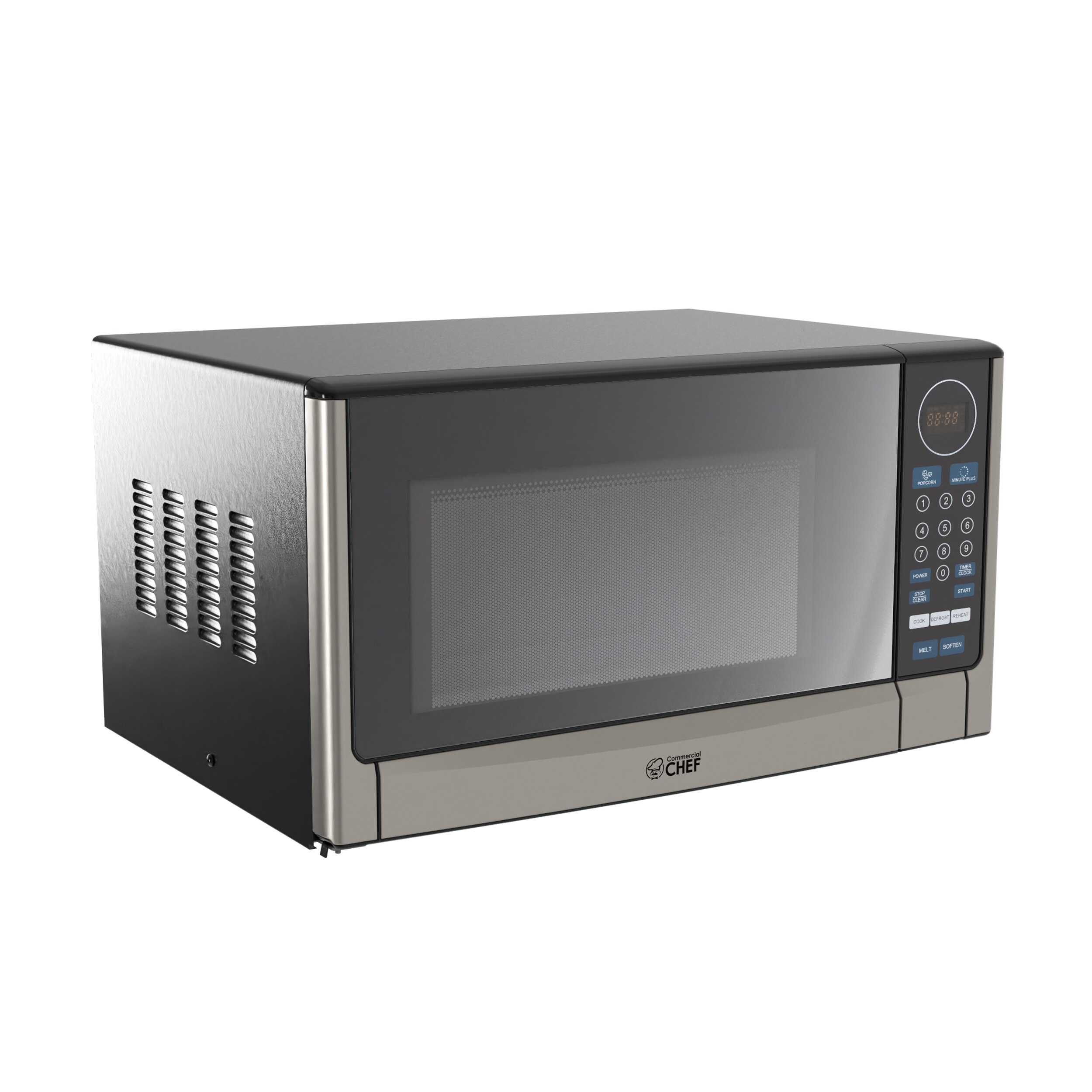 Microondas de mostrador de 1.4 pies cúbicos 1100 vatios de potencia media (Negro/Acero inoxidable)