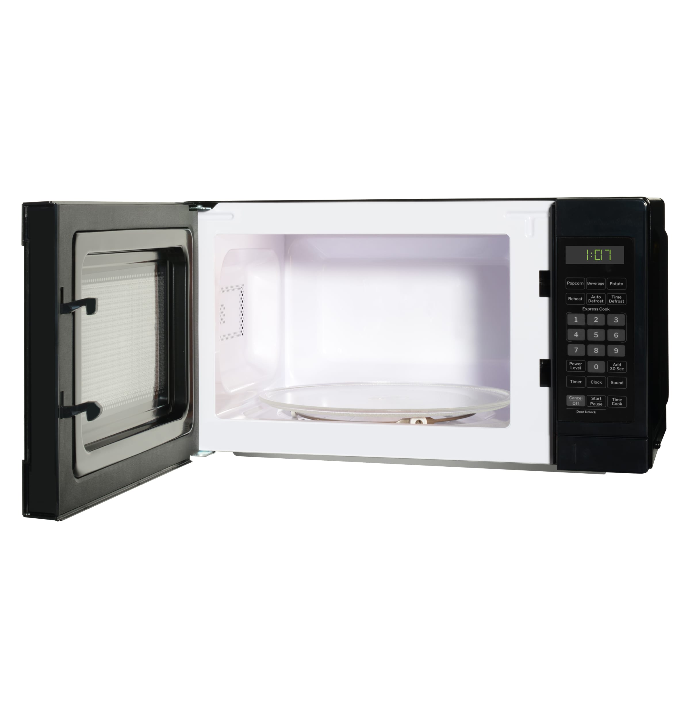 Microondas de mostrador de 0.7 pies cúbicos (menos de 1.5 pies cúbicos) 700 vatios (Negro)