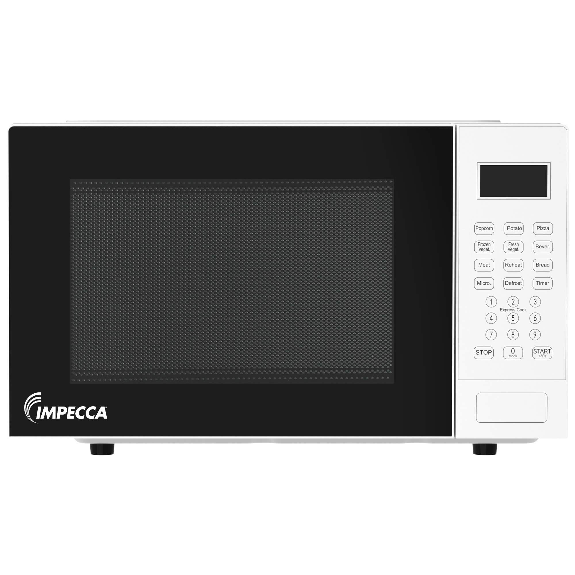 Horno de microondas de 0.9 pies cúbicos (menos de 1.5 pies cúbicos) de 900 watts en color blanco para mostrador