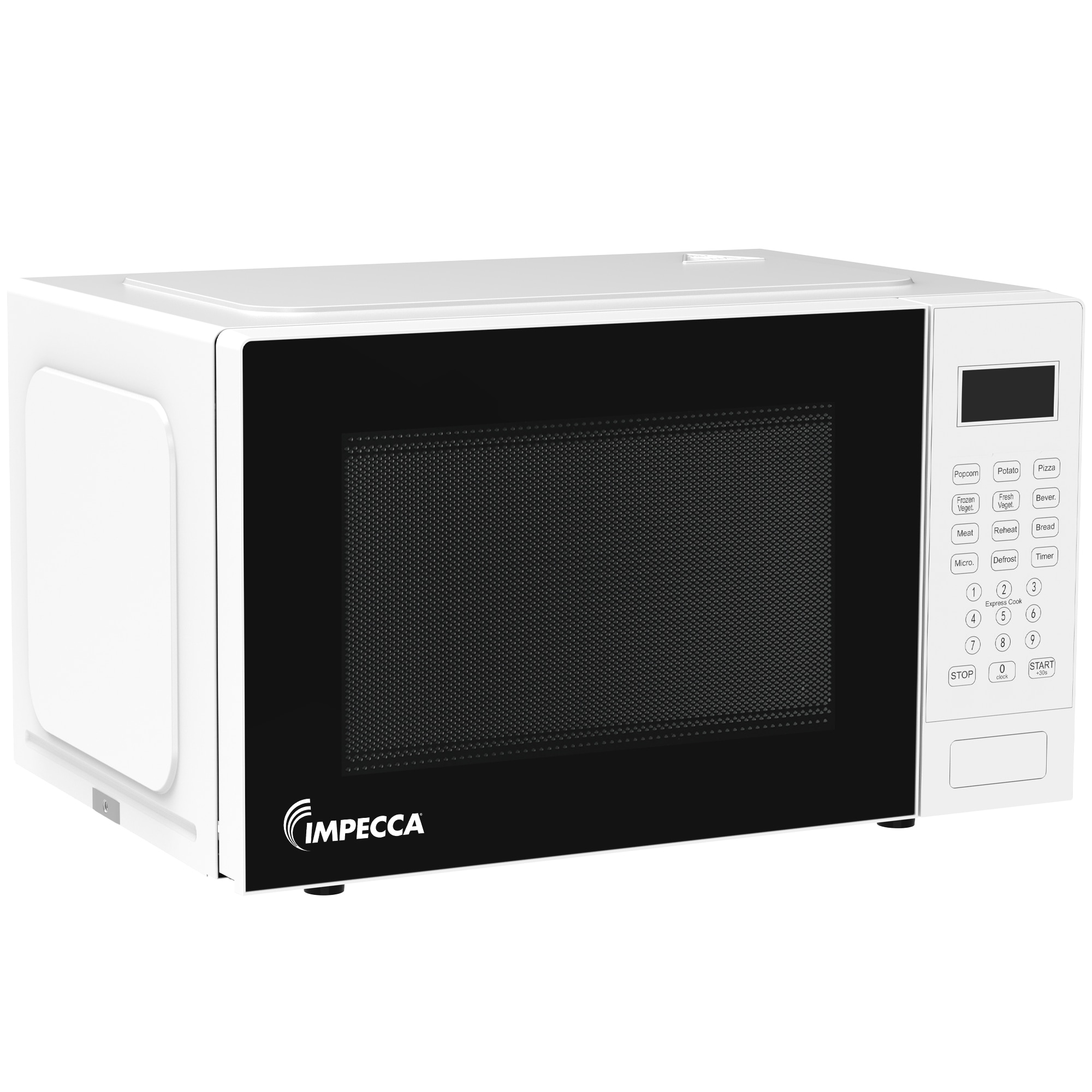 Horno de microondas de 0.9 pies cúbicos (menos de 1.5 pies cúbicos) de 900 watts en color blanco para mostrador
