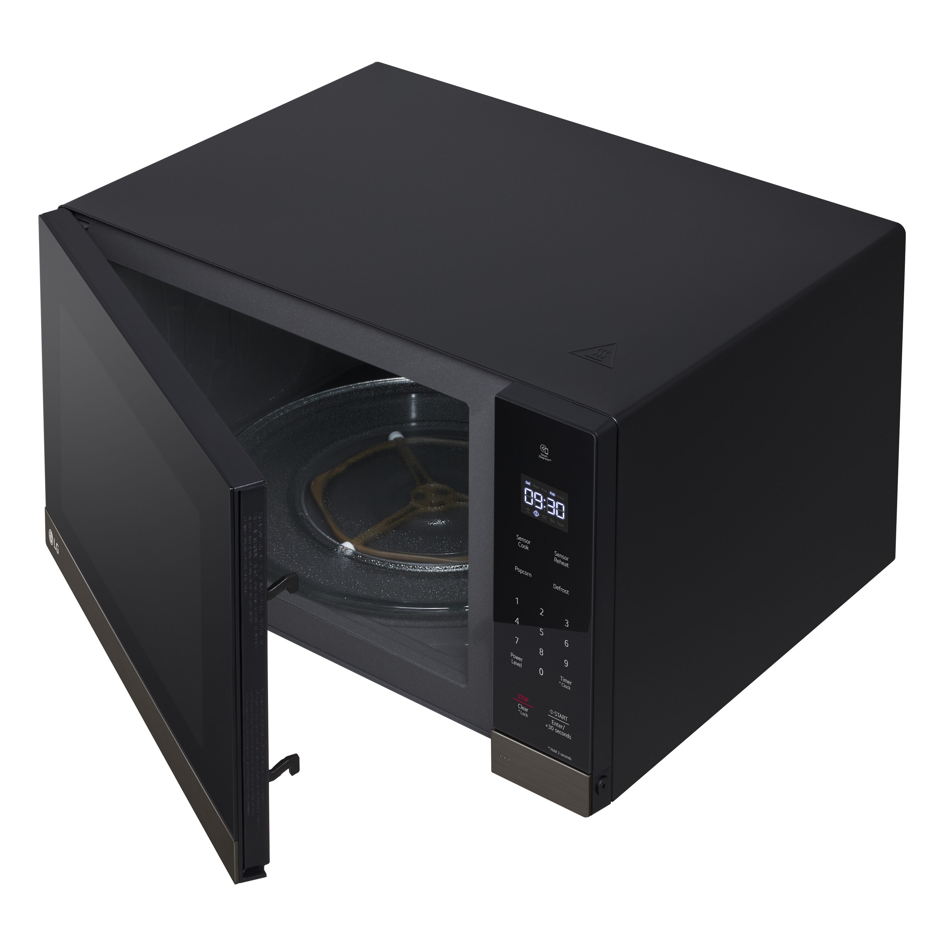 Microondas de Encimera LG de 2 pies cúbicos (Más de 1.5 pies cúbicos) con 1200 watts y controles de cocción con sensor (acero inoxidable negro) MSER2090D