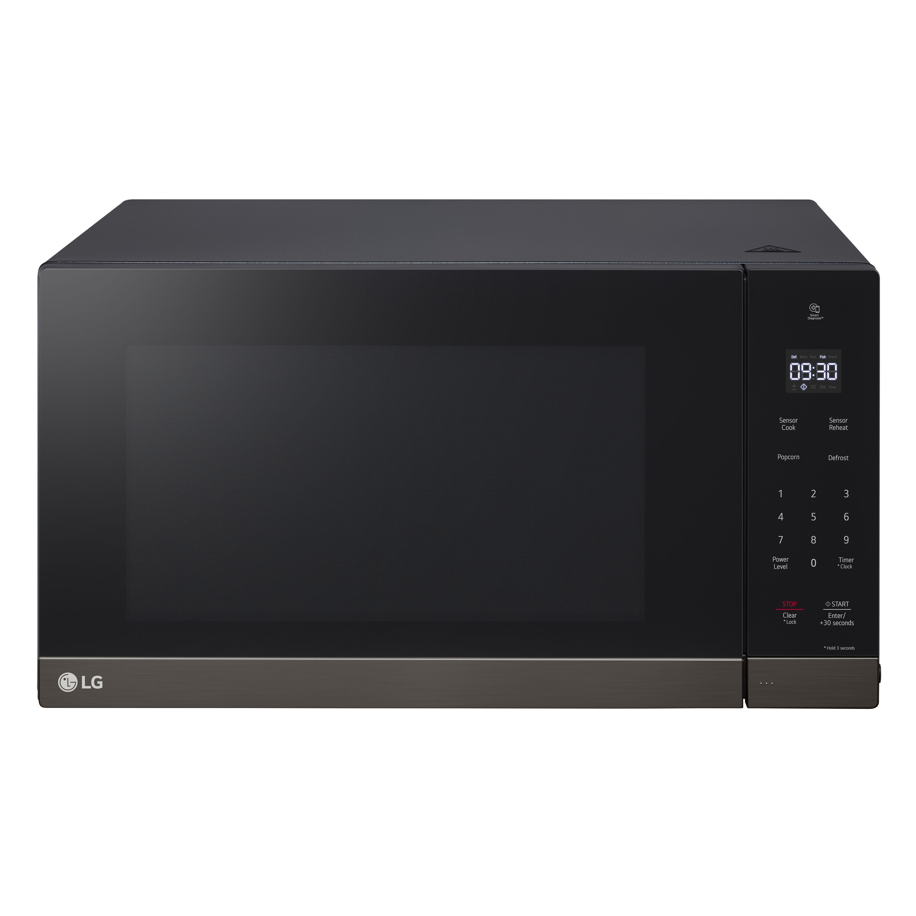 Microondas de Encimera LG de 2 pies cúbicos (Más de 1.5 pies cúbicos) con 1200 watts y controles de cocción con sensor (acero inoxidable negro) MSER2090D