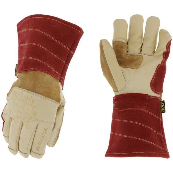 Guantes para soldar Mechanix Wear, color café/rojo, talla 8, paquete de 1 par - WS-FLX-008